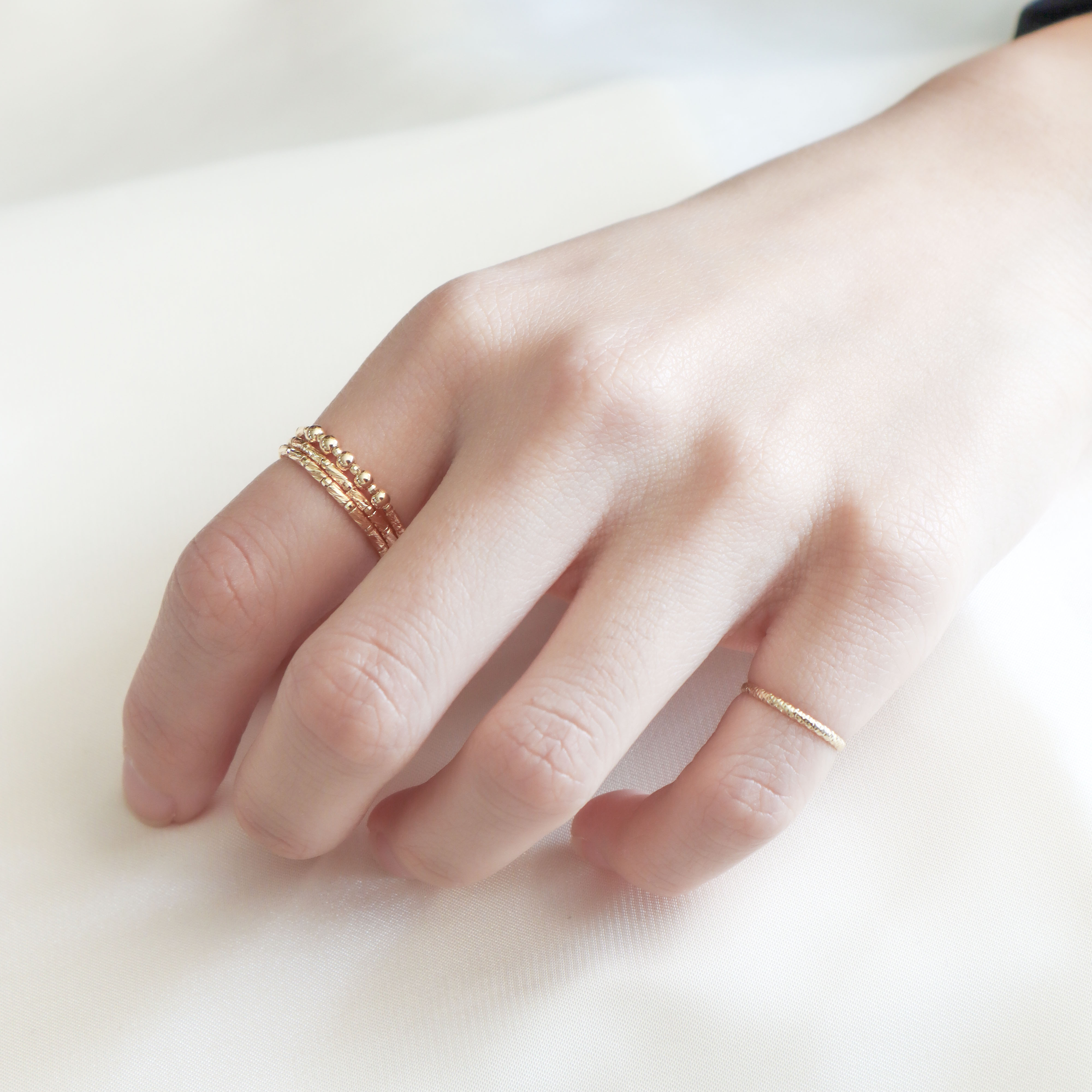 18K/日本設計款系列-蘊金．多層環繞戒指