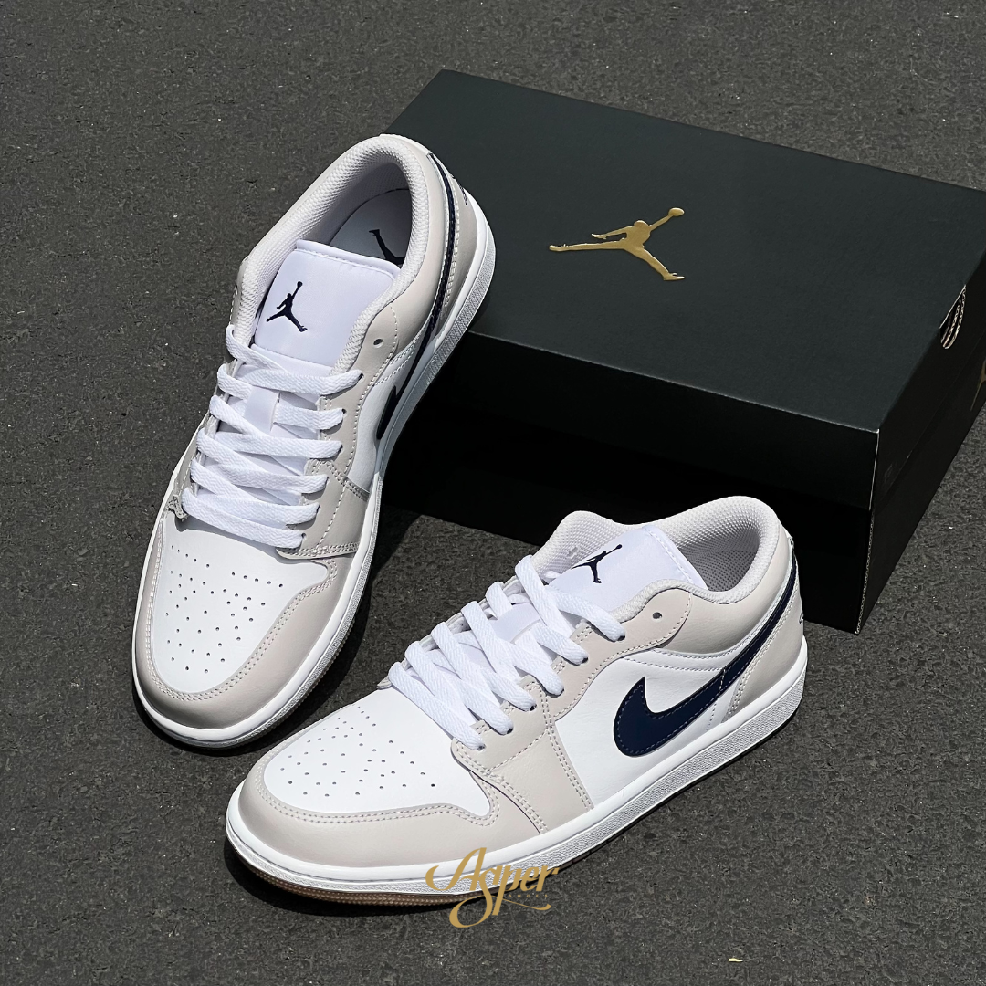 Air Jordan 1 Low "GeorgeTown" 灰藍 皮革 休閒男鞋 553558-146 IV