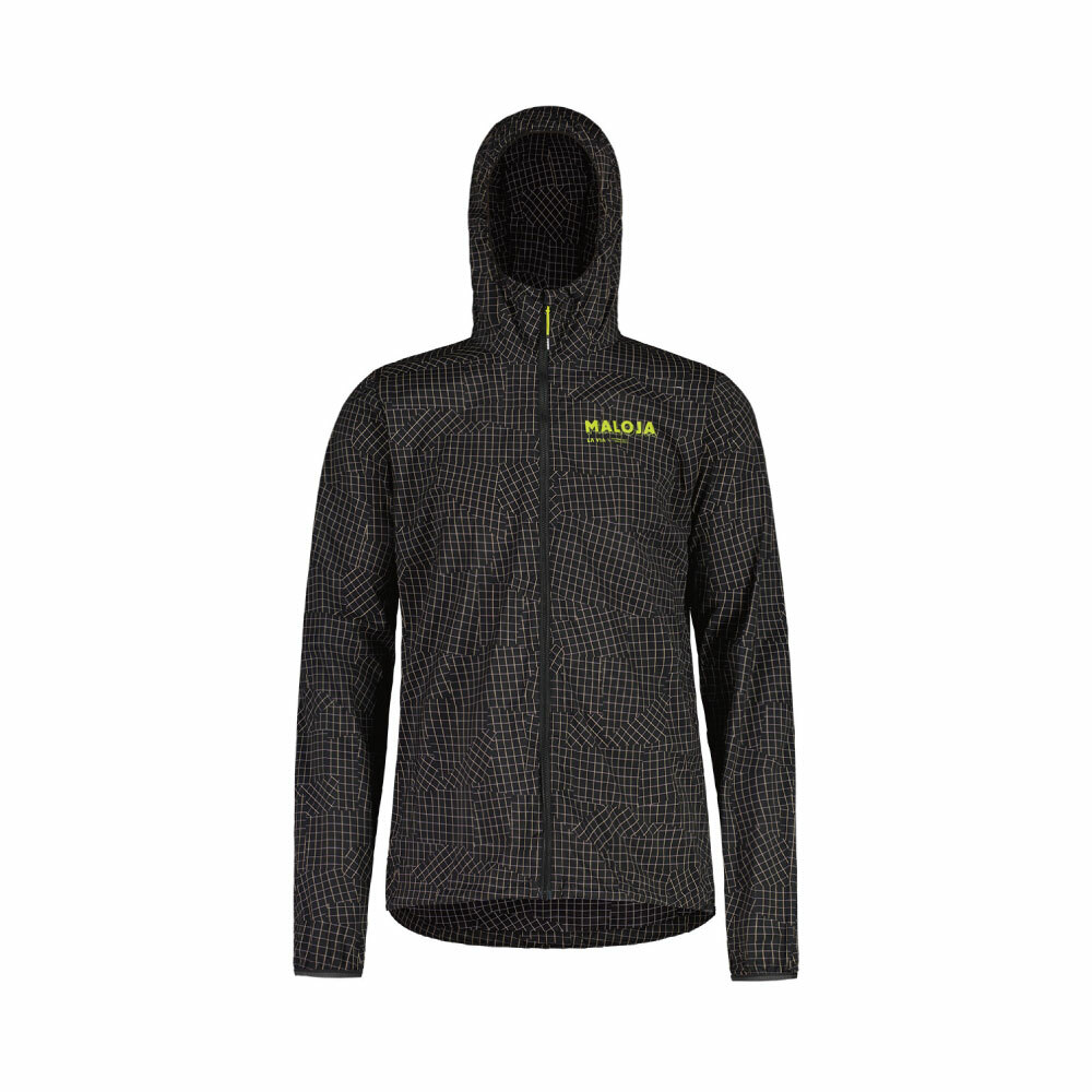 【MALOJA】男防風連帽外套 / 25MA39227-[格紋黑]