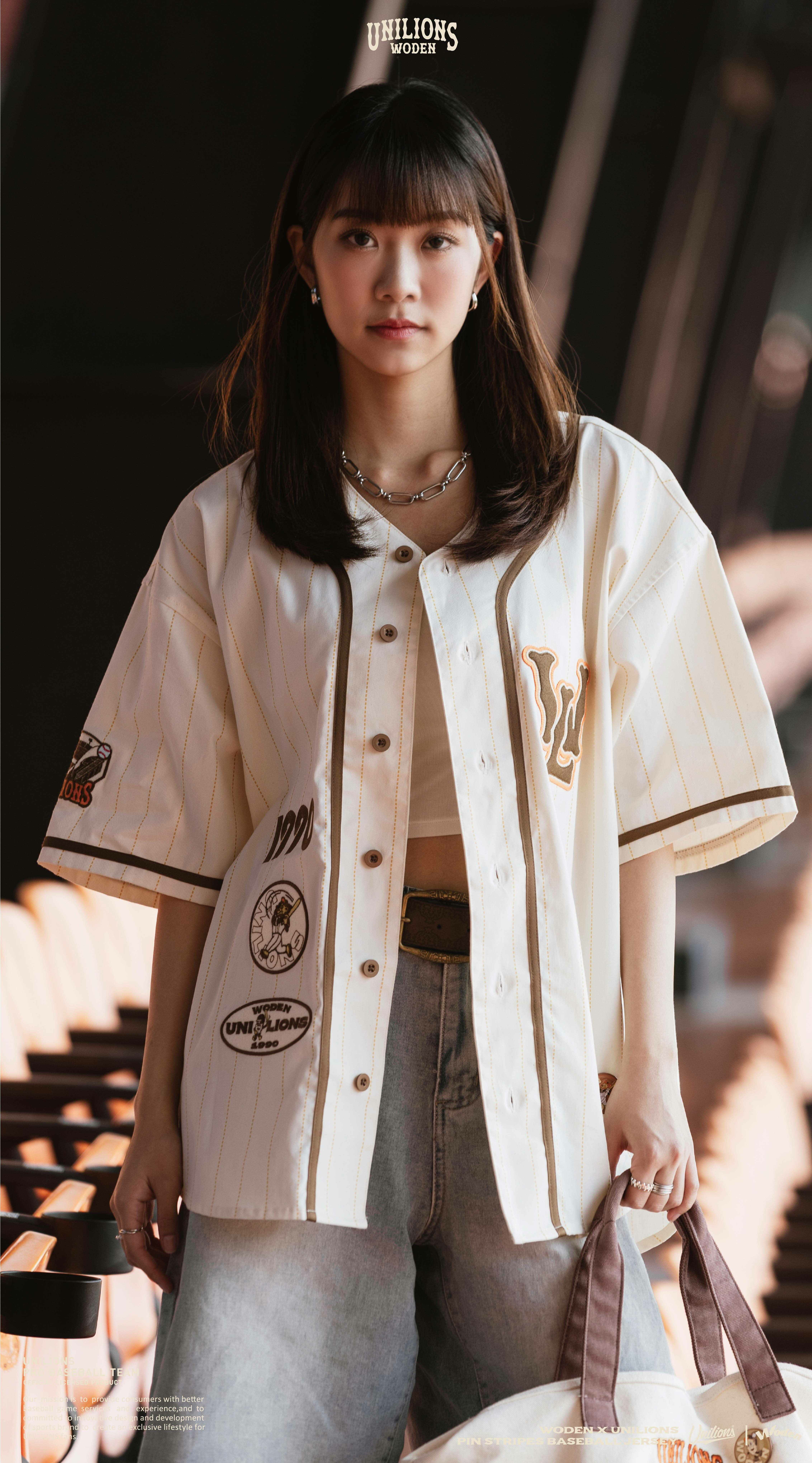 WODEN® X Unilions® 25SS Pin stripes Baseball Jersey 復古 運動衫