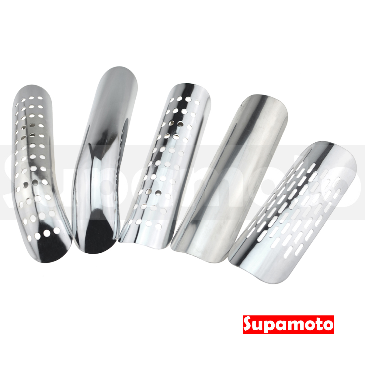 -Supamoto- 排氣管防燙蓋—電鍍中段前段尾段 (街車/美式/復古/銀色/鏤空/防燙罩/復古/通用/改裝/檔車)