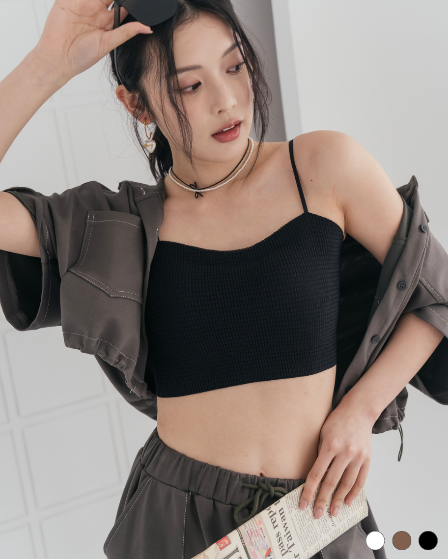 大胸友善高包覆迷你格紋涼感小可愛