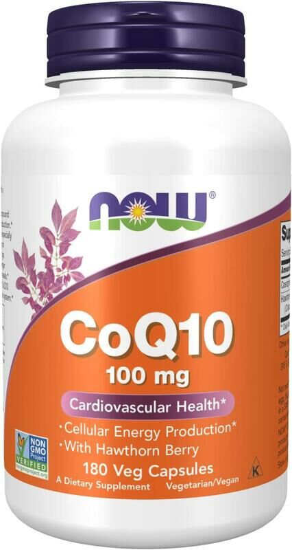 [預購] Now 輔酶Q10 100毫克 180粒 山楂果 CoQ10 w/ Hawthorn Berry