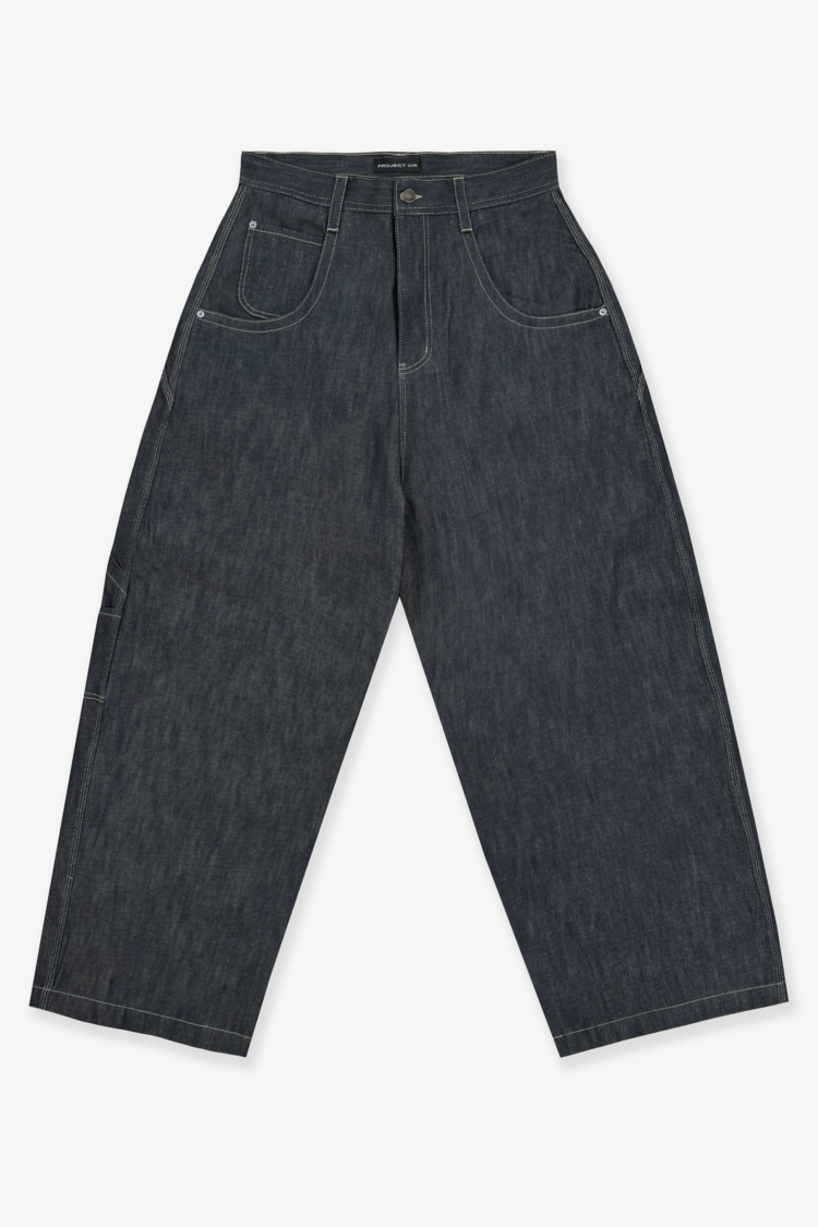 PROJECT G/R｜RETRO BAGGY DENIM PANTS (DARK NAVY)