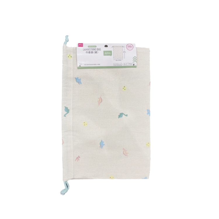 束口袋/綠色 33x45x0.1cm