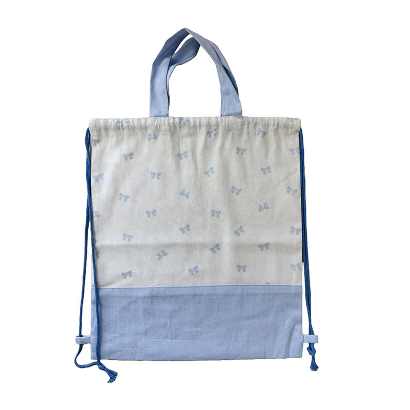 可背式束口手提袋/蝴蝶結 35x40x0.3cm