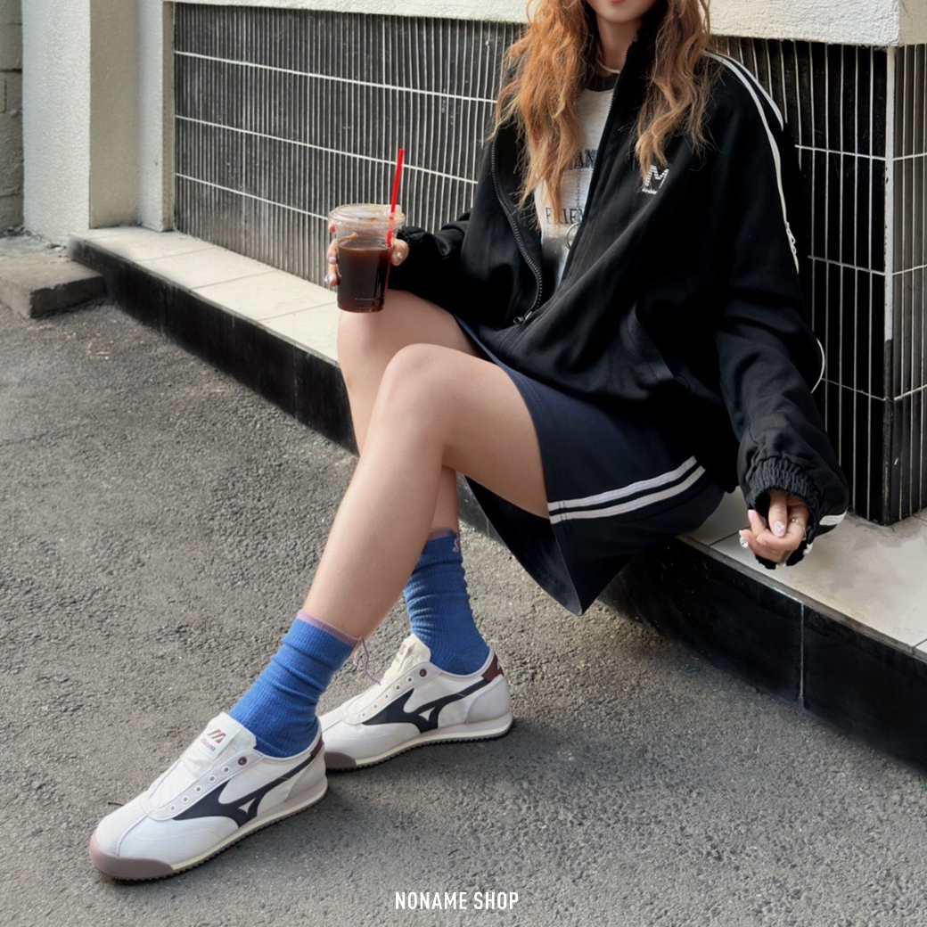 MIZUNO LG 60S SLIP-ON 無鞋帶 懶人 復古 德訓鞋 城市漫咖 深藍摩卡 (男/女款)