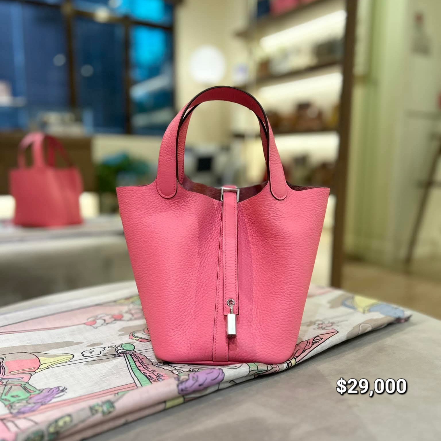 Hermès Picotin 18 TC rose azalea PHW HK$29,000 詳情請PM我哋 (HK$2,000 立即落訂)
