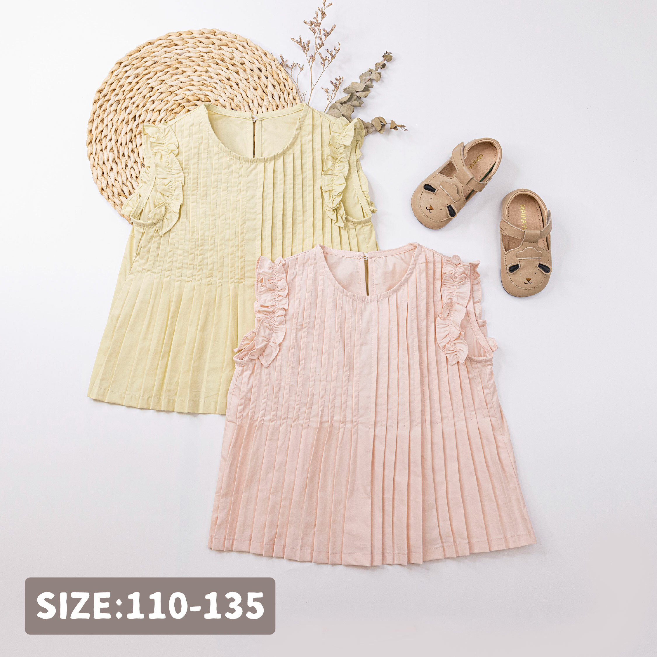 【H50151】質感打褶車縫設計棉質上衣＊二色