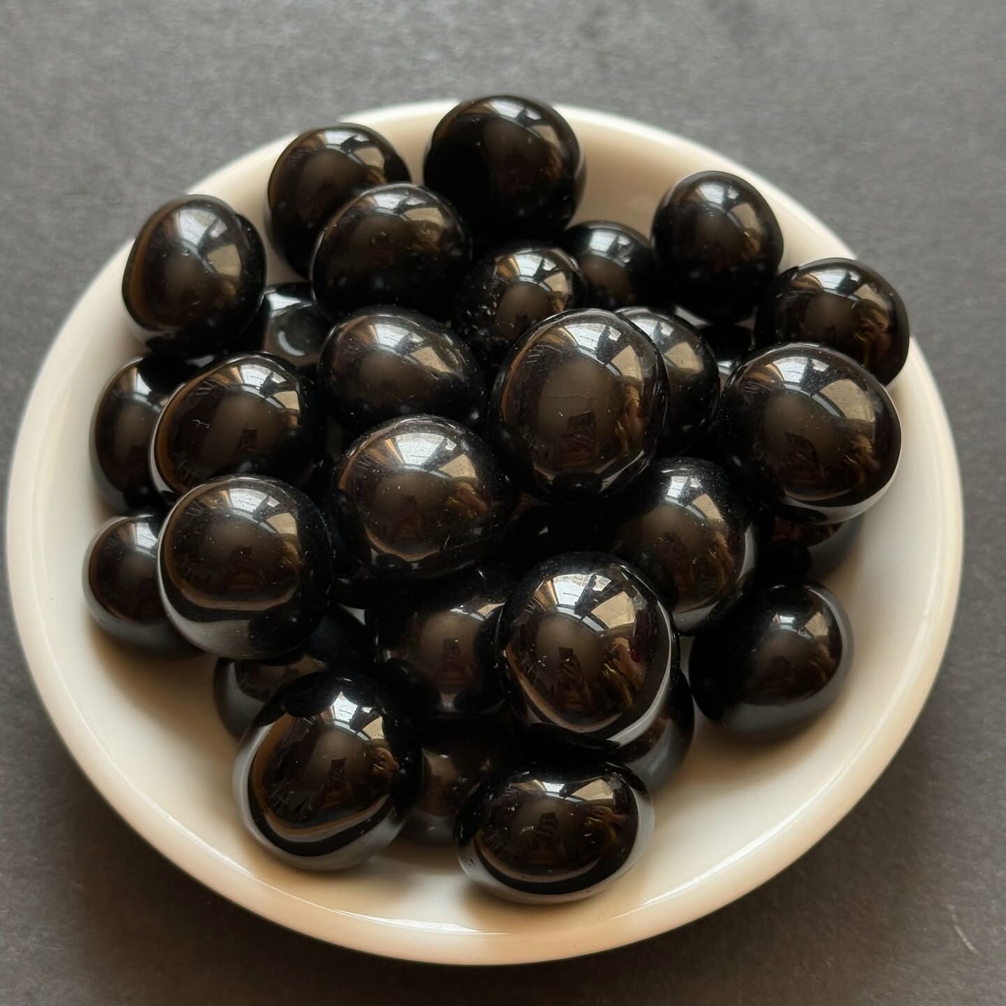 [原石] 黑曜石 水晶滾石 約 15-18mm