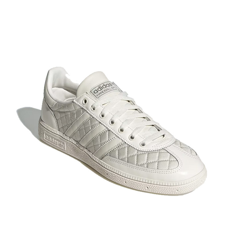 Adidas Originals HANDBALL SPEZIAL 小香風 菱格紋 漆皮 全白 女鞋  KJ0854 [現貨商品]