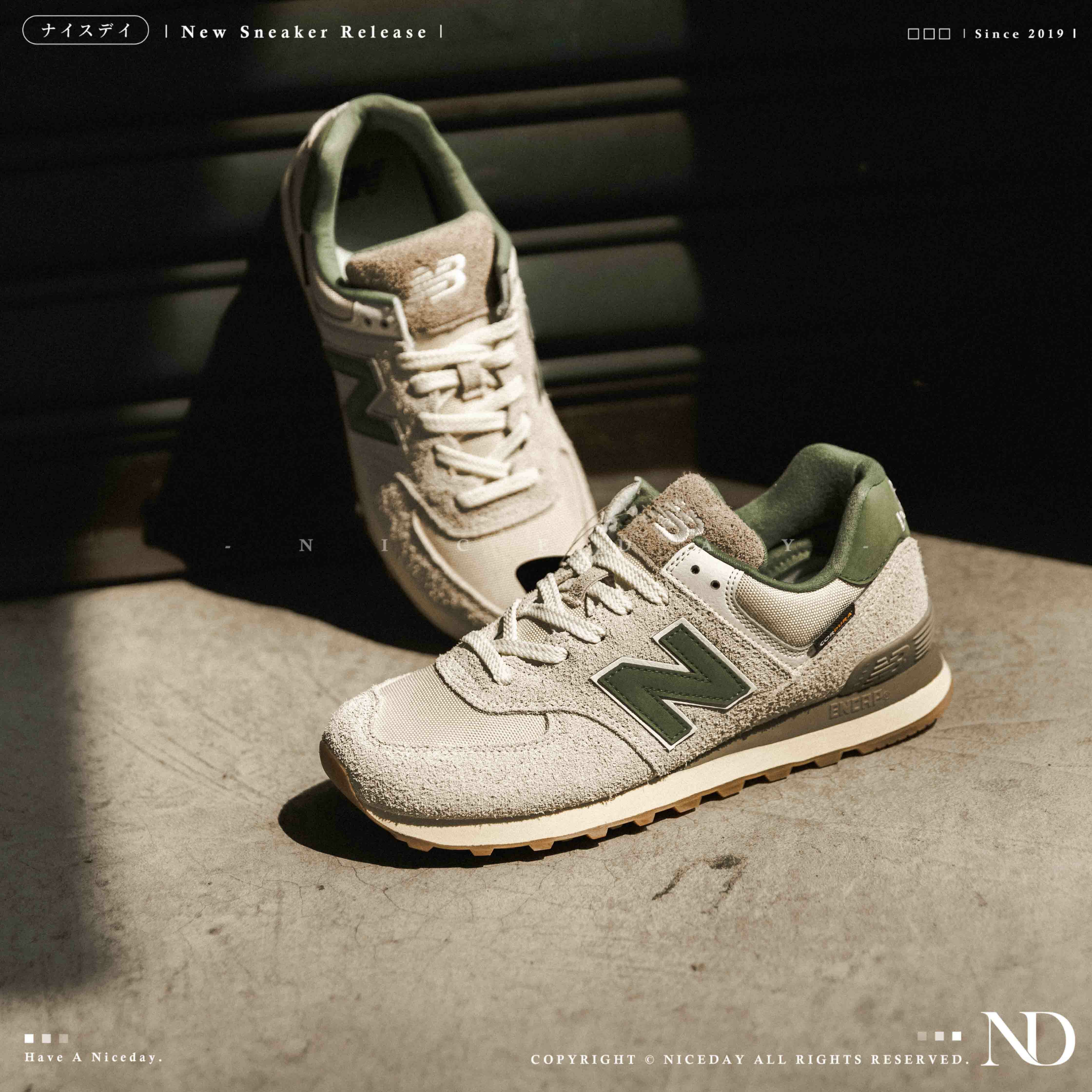 NICEDAY 現貨 New Balance 574 米綠 米色 綠色 復古 米白 U574GDG