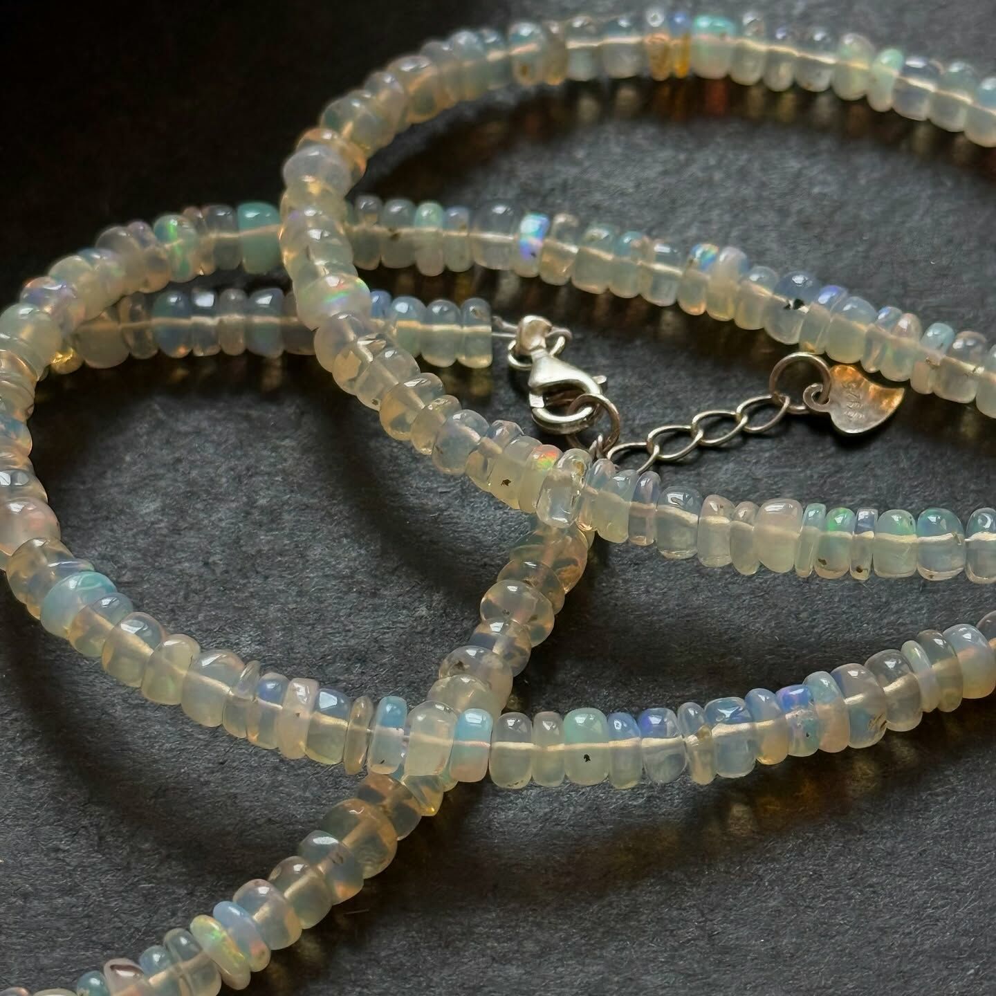 [原石] 衣索比亞蛋白石 925銀手鏈 水晶手鏈