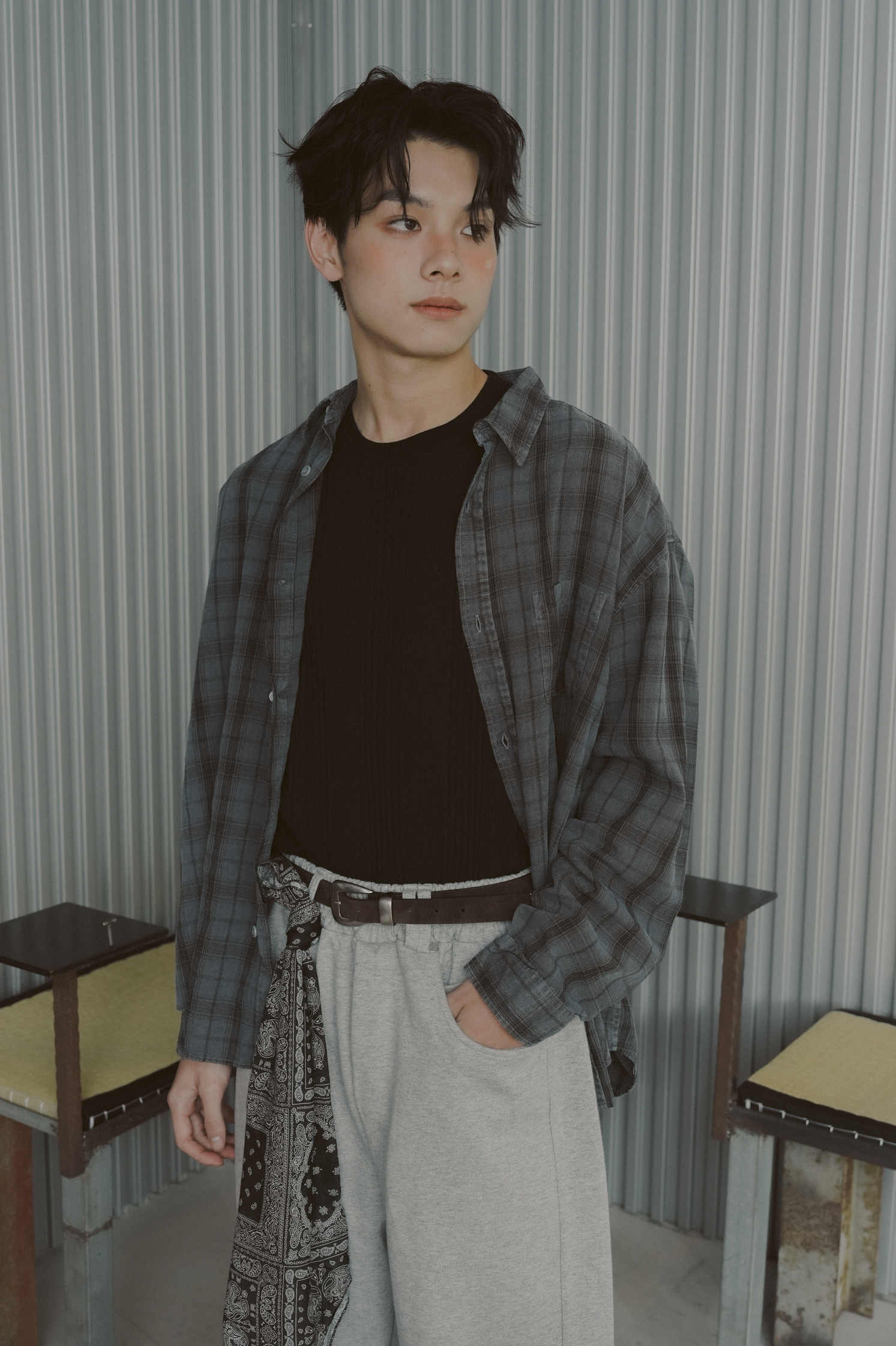 【Unisex】Archive Pigment Check Shirt #襯衫
