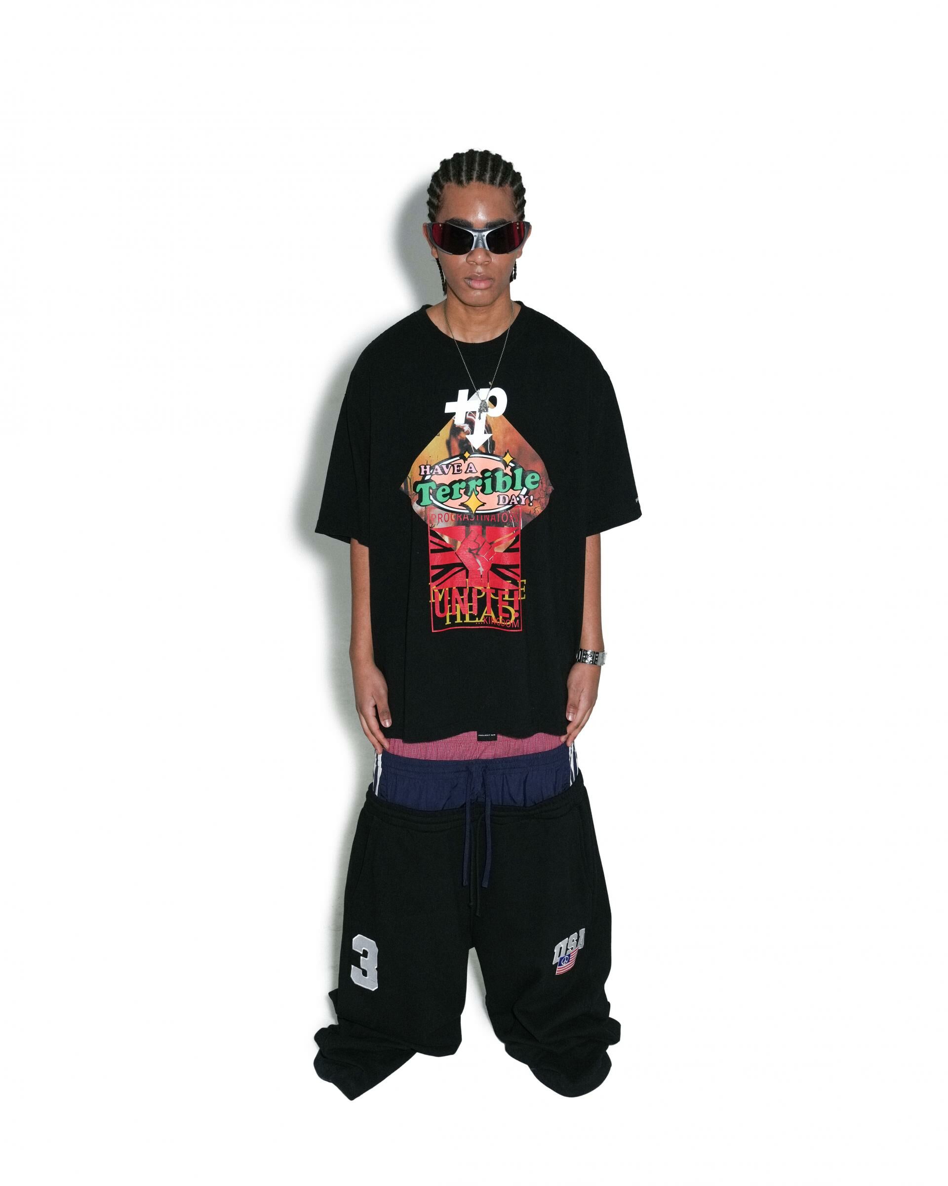 PROJECT G/R｜3 LAYERED SWEAT PANTS (Black)
