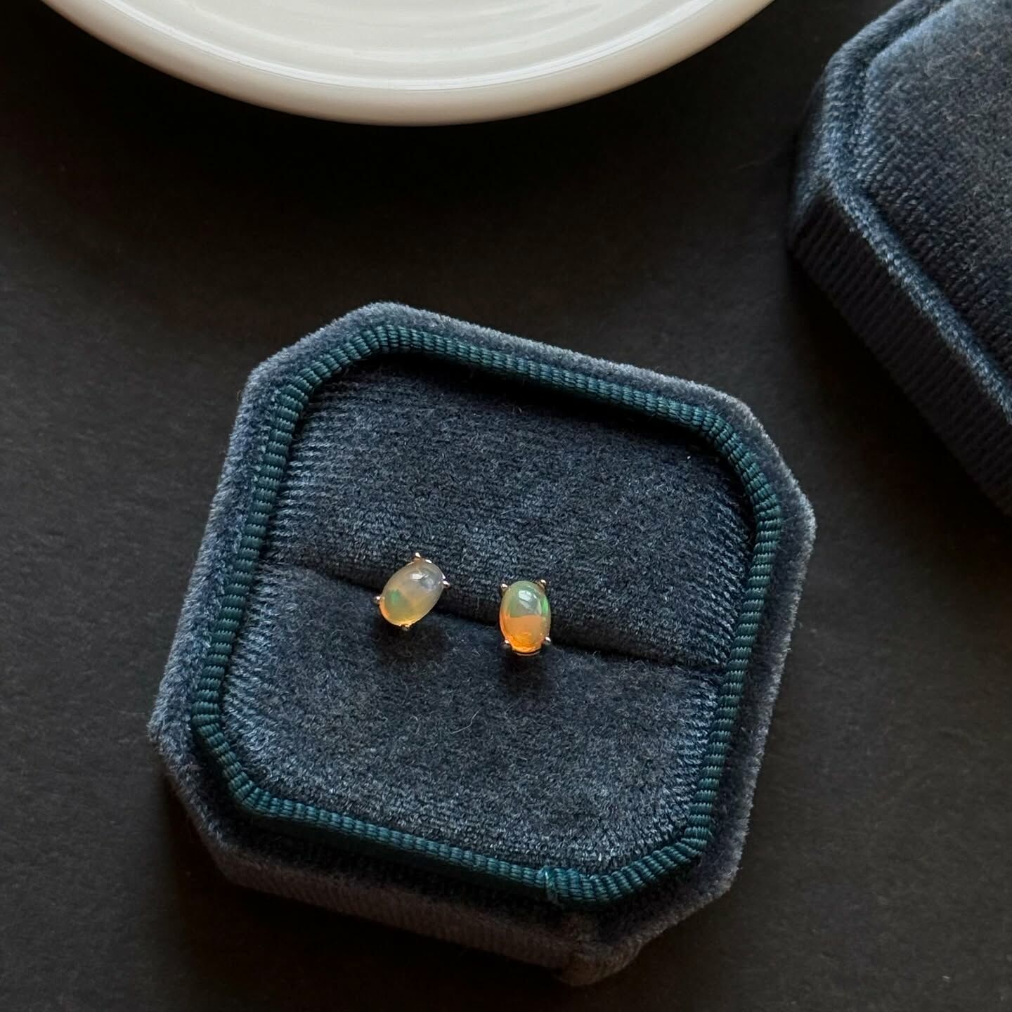 [原石] 衣索比亞蛋白石 925銀耳環