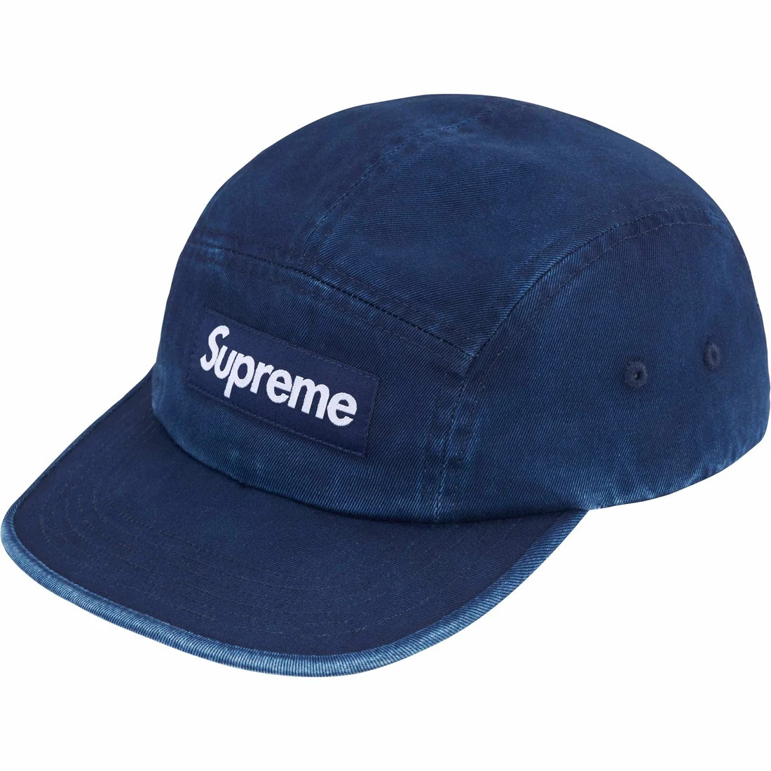 [現貨] Supreme SS25 Washed Chino Twill Camp Cap | Indigo