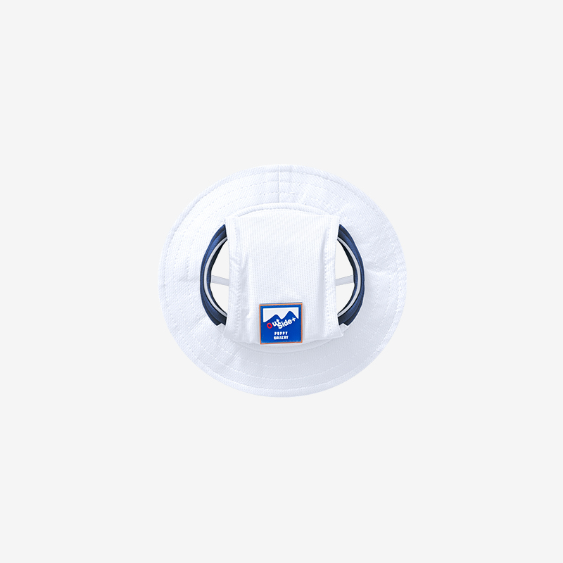 puppygallery｜ 外出涼感漁夫帽  藍白