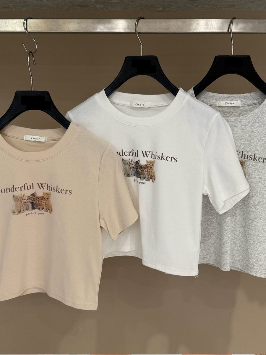 |現貨|小貓好朋友短版T(3色)