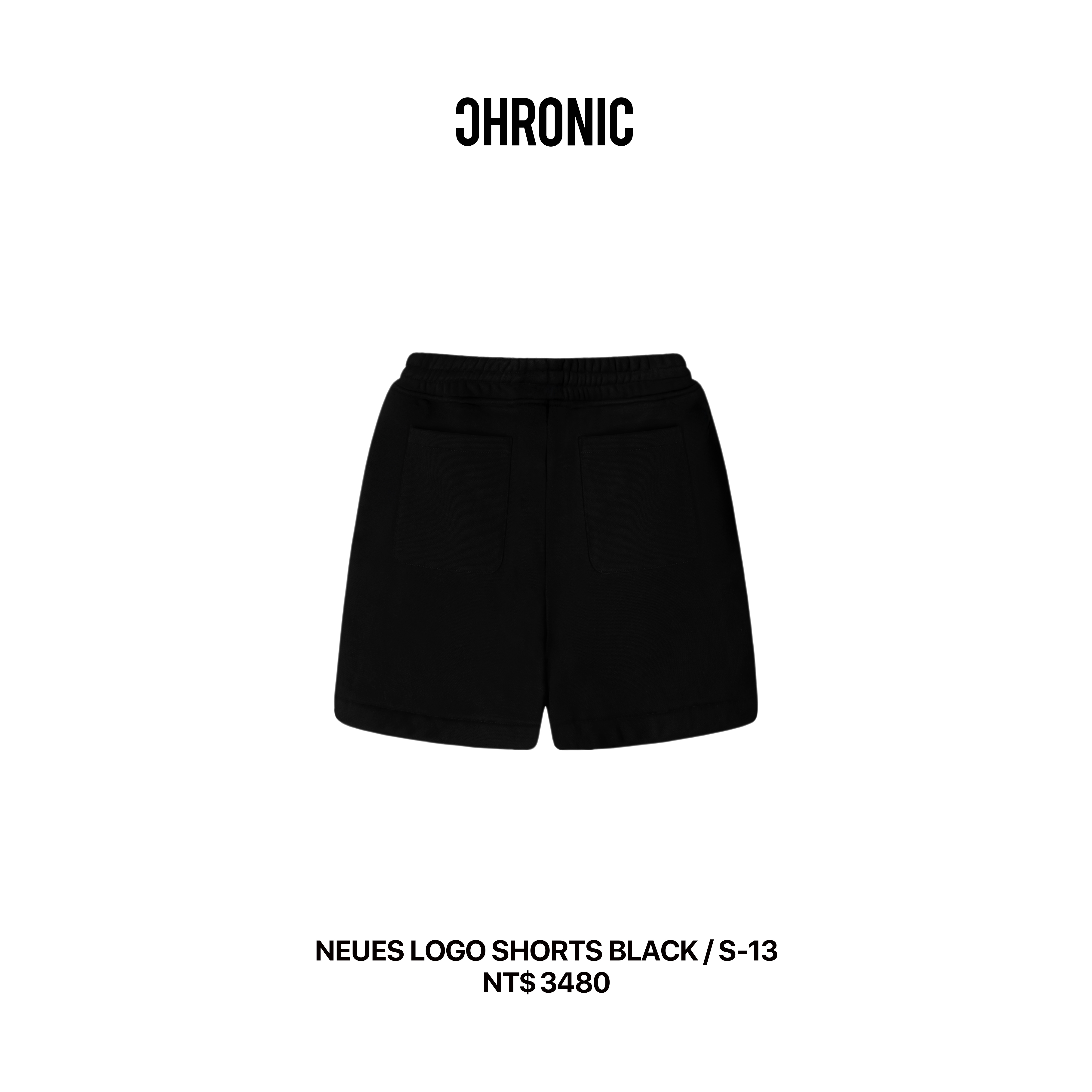 NEUES LOGO SHORTS BLACK / S-13