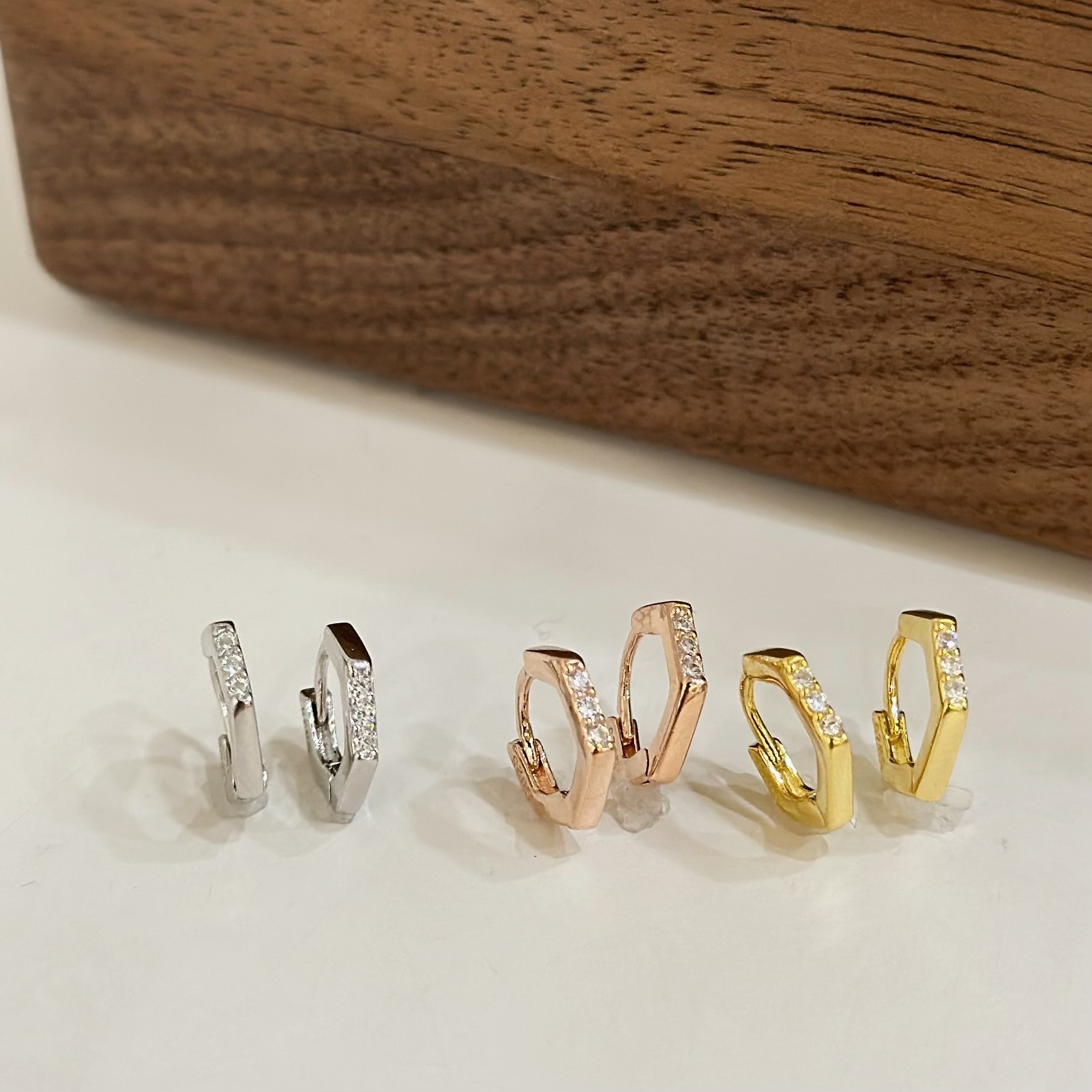 H23排鑽五邊形純銀易扣