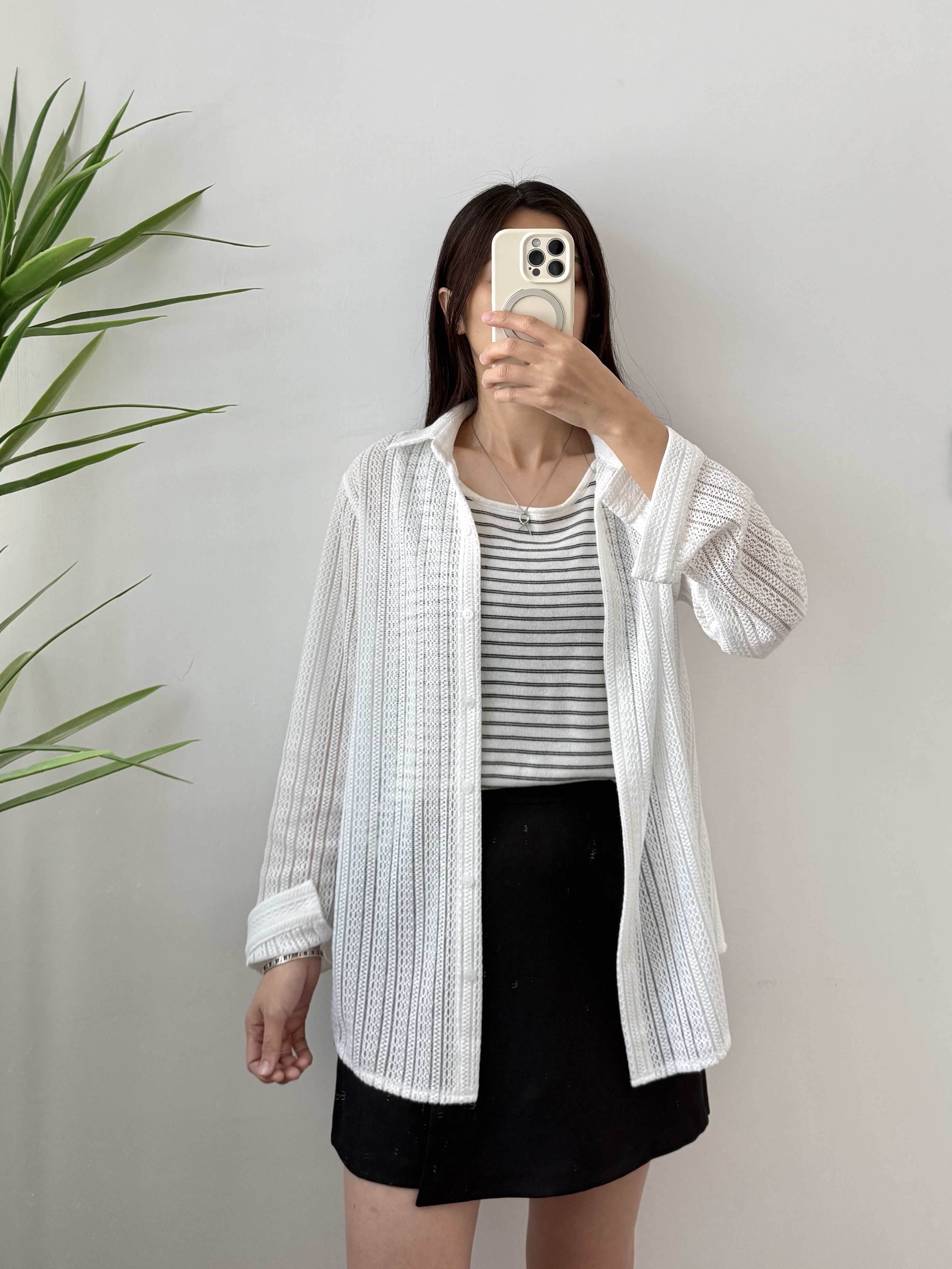 2026 春季款 通花織紋兩色外套