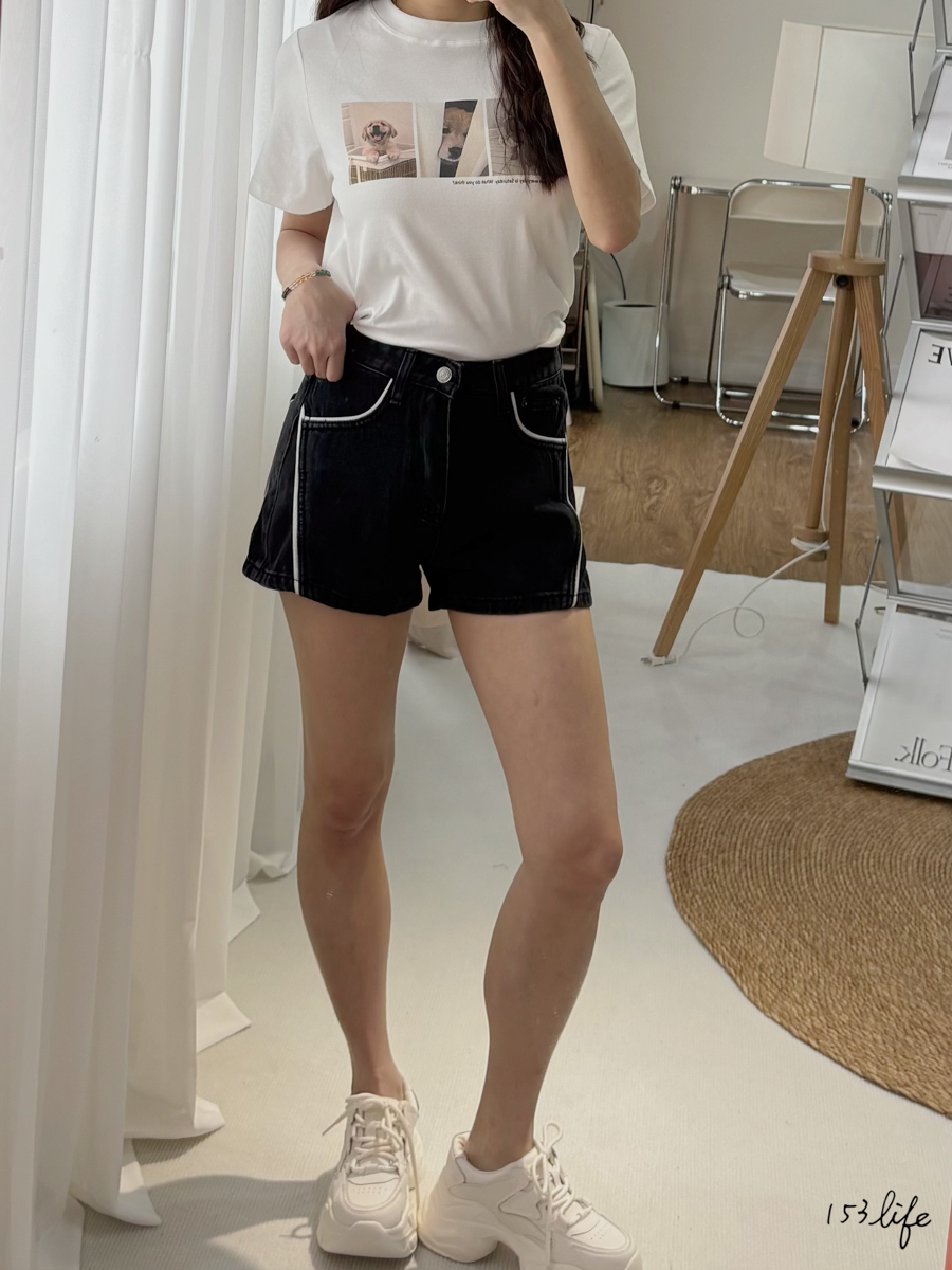 滾邊A字百搭短褲(S-L)