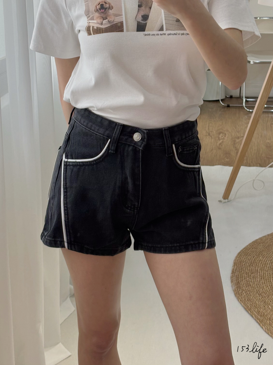 滾邊A字百搭短褲(S-L)