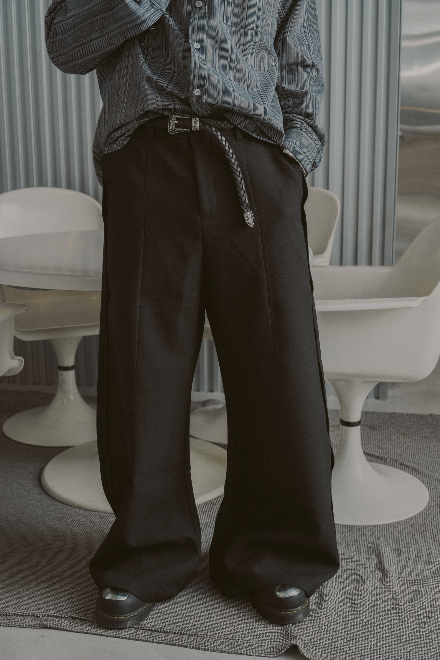 【Unisex】Building Flare Slacks #長褲