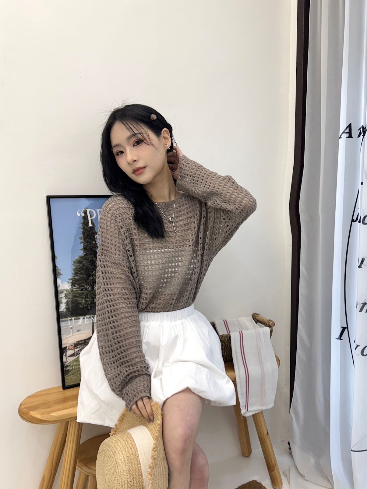 鬆弛感十足洞洞針織衣