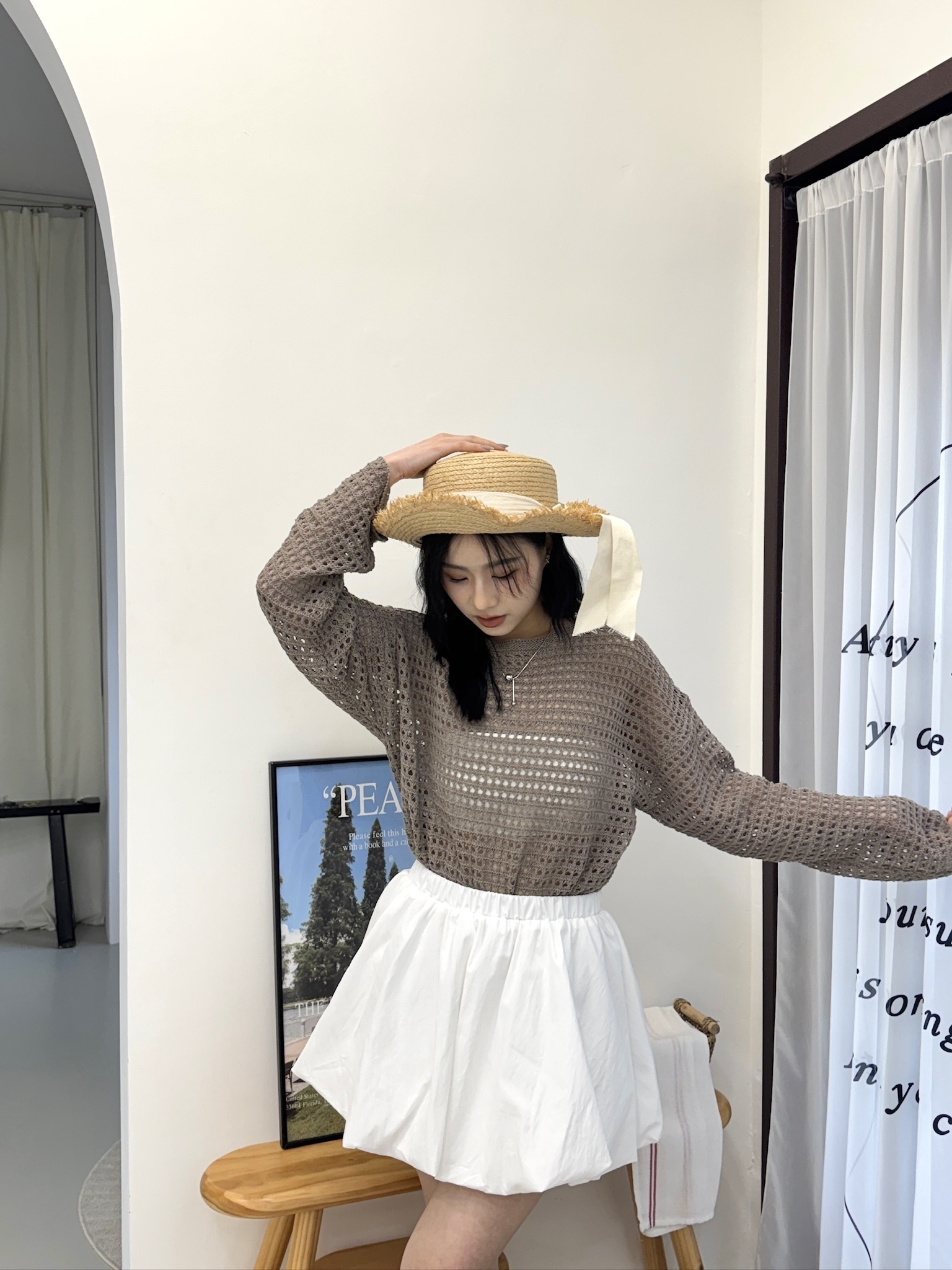 鬆弛感十足洞洞針織衣