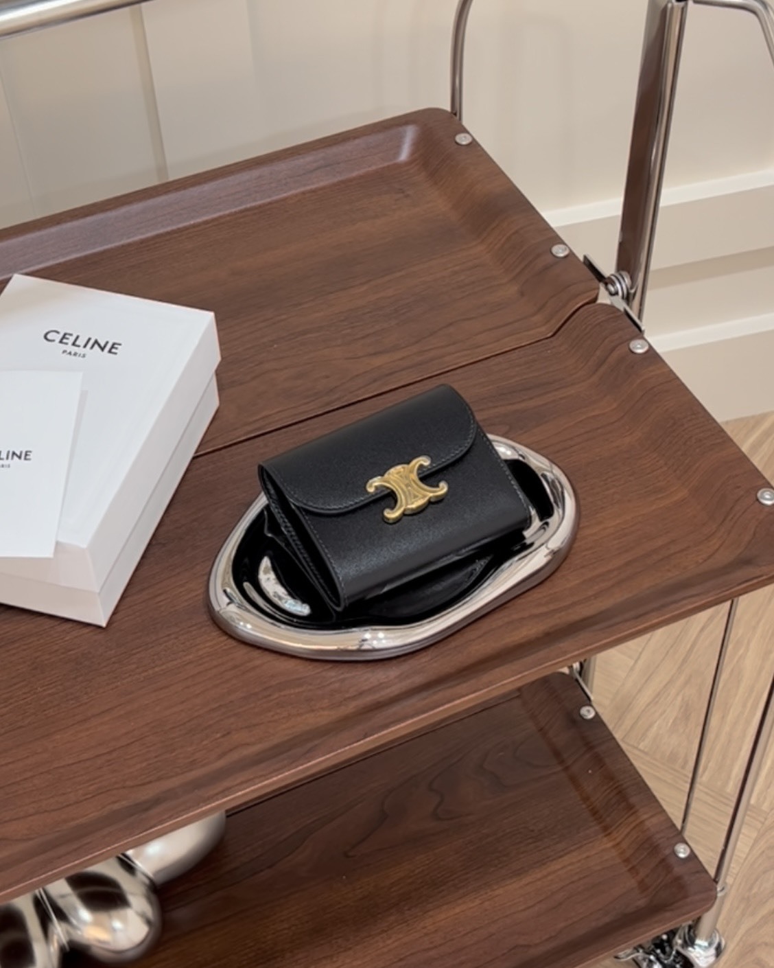 CELINE｜凱旋門三折短夾 黑色