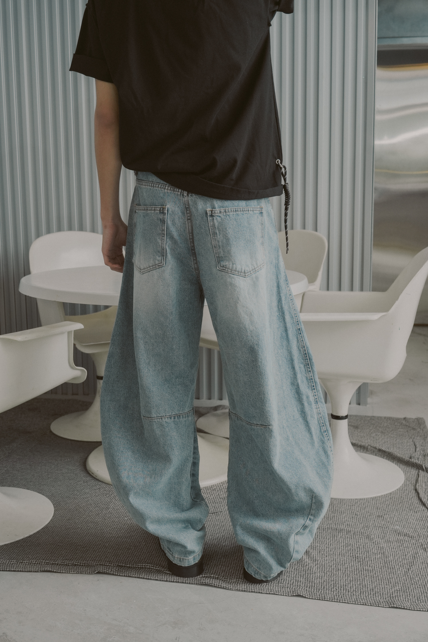 【Unisex】Curve Dart Jeans #牛仔褲