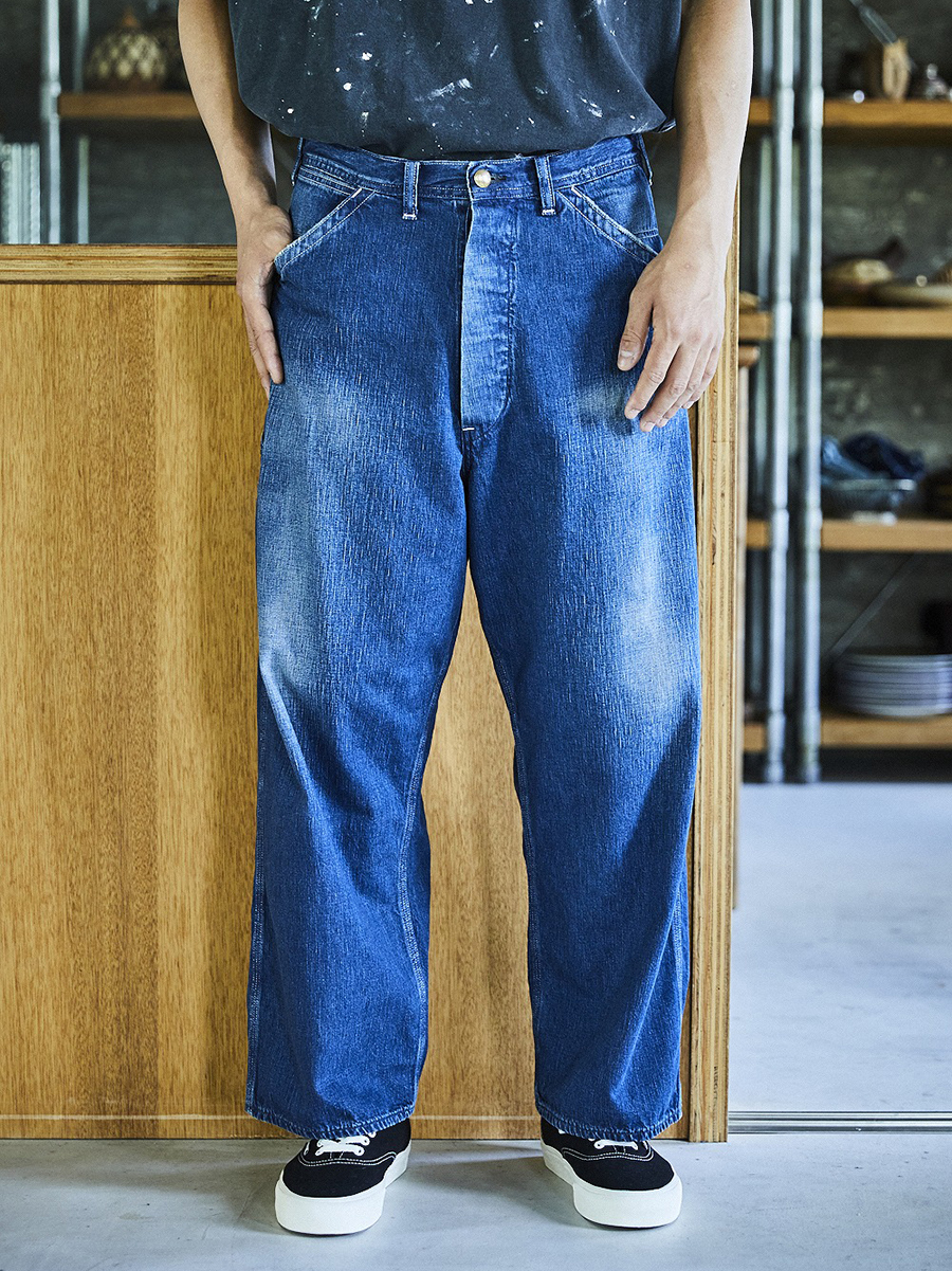 orSlow Wide Fit 30's Painter Pants Denim Used (Unisex)