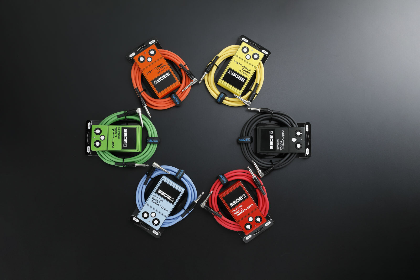 BOSS BIC-10A 效果器造型導線 3米 直L 金屬頭 無氧銅線芯重型編織屏蔽 線徑6.5mm