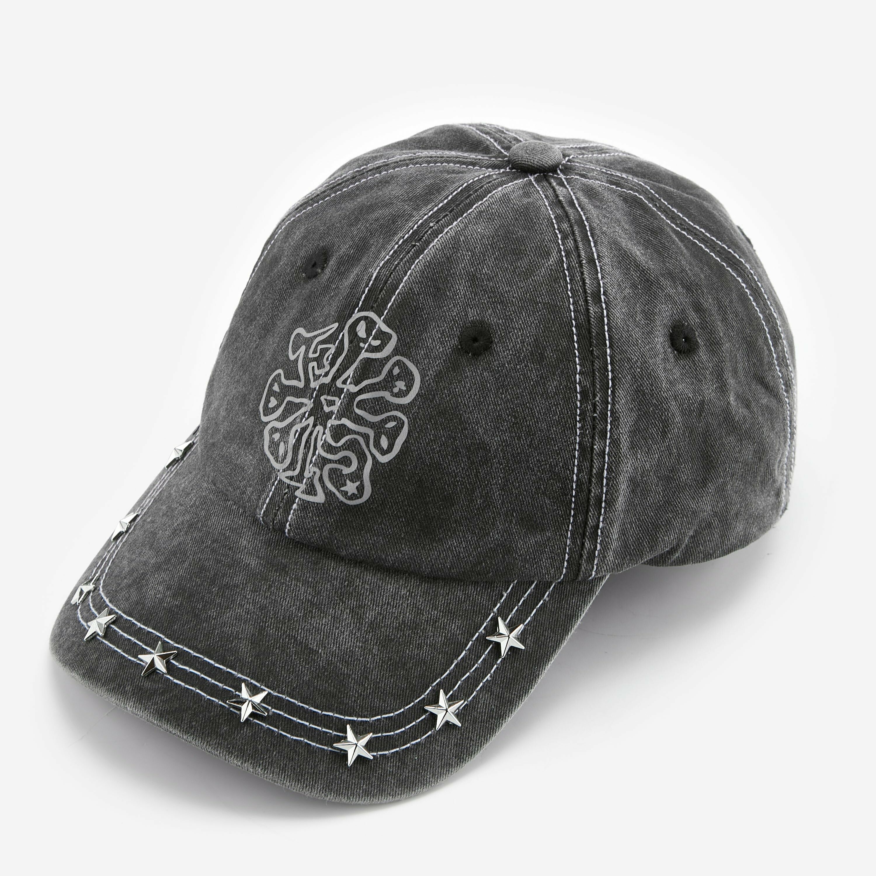 LUSIVE｜Star Metal Studs Hat 五角星金屬螺柱帽 (灰色)