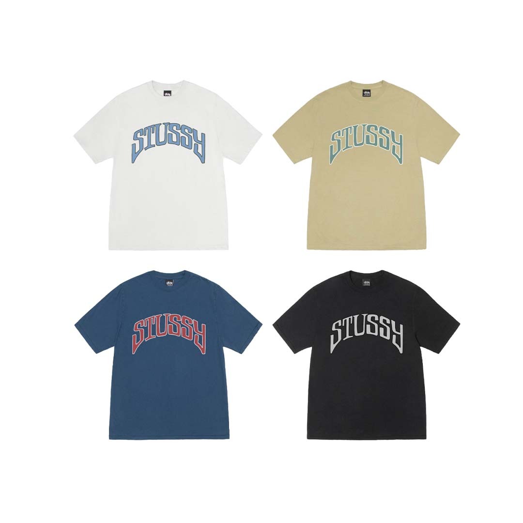 ★25SS 大人気★STUSSY Arched Pigment Dyed T-Shirt Stussy Arched Pigment Dyed T-Shirt - Elm – Labor Skateboard Shop