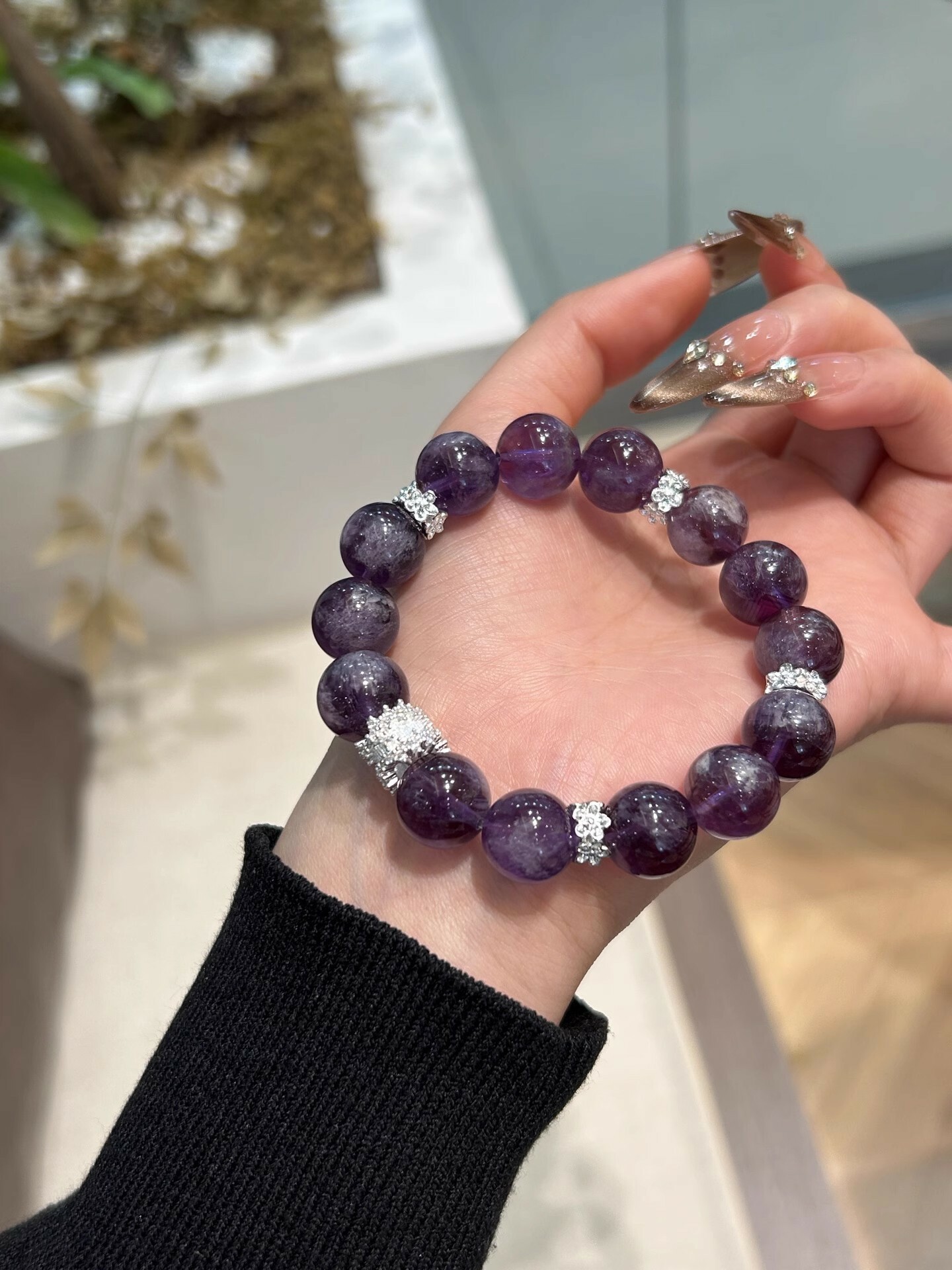 【紫曜心境】大顆濃郁紫水晶單圈手鍊