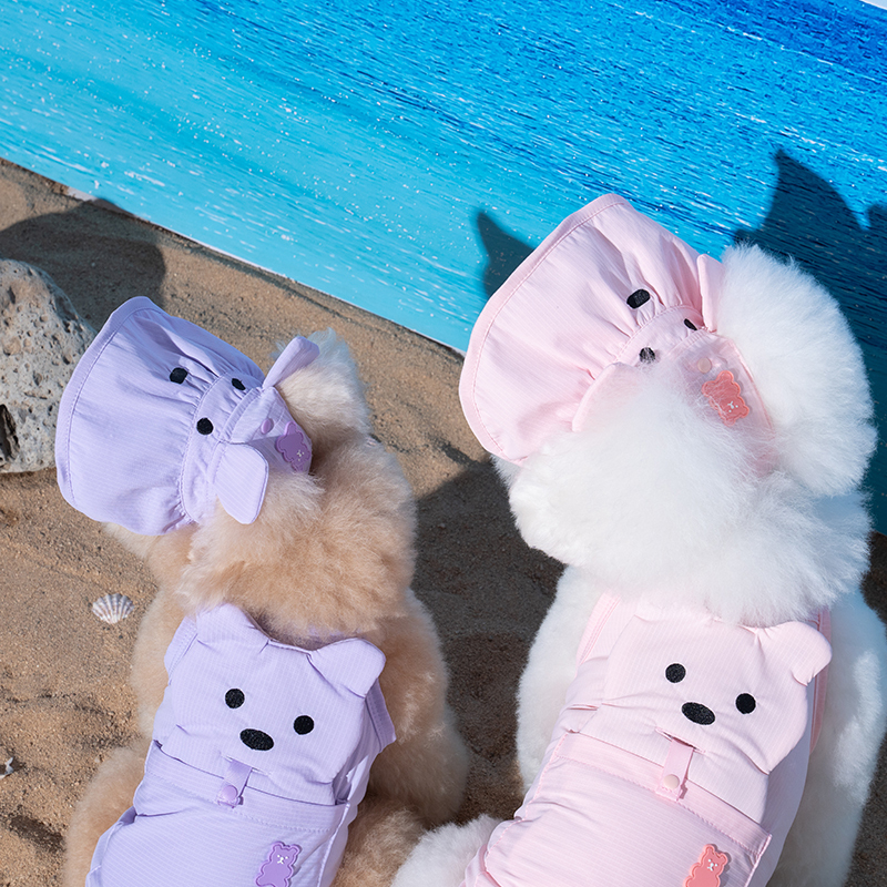 puppygallery｜貝爾熊涼感帽 淡紫