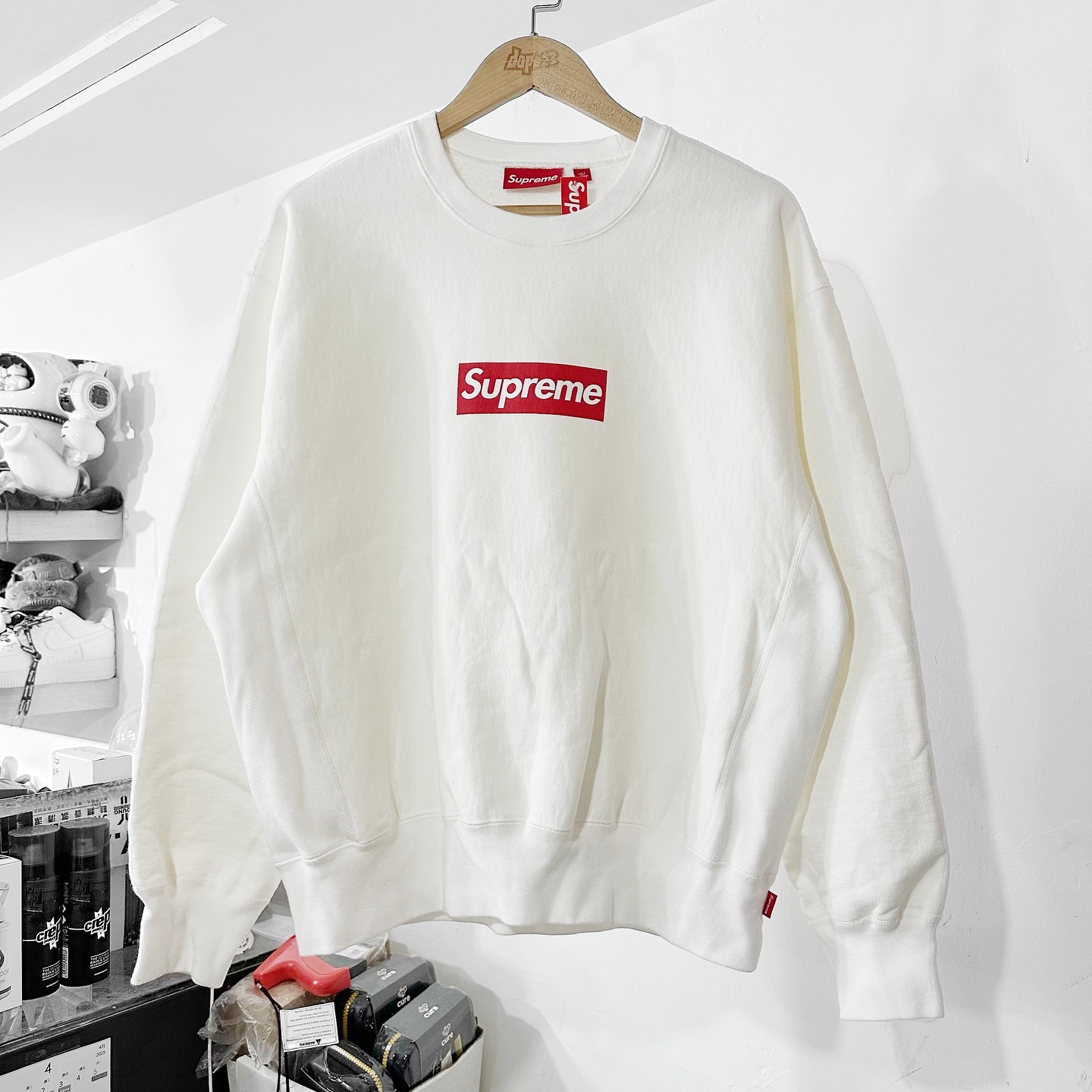 SUPREME SS25 WASHED BOX LOGO CREWNECK 洗水做舊