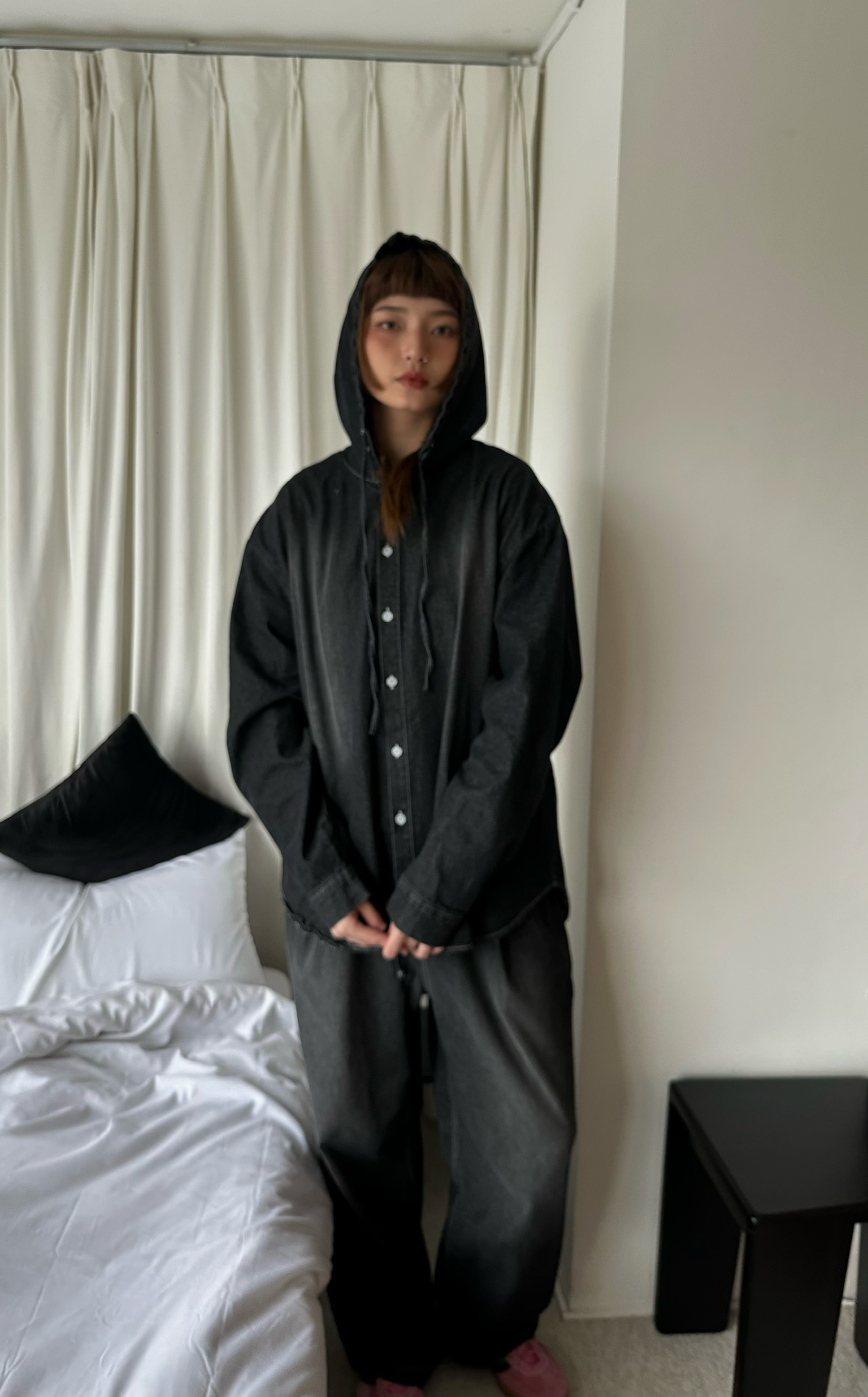 輕鬆連帽牛仔衫