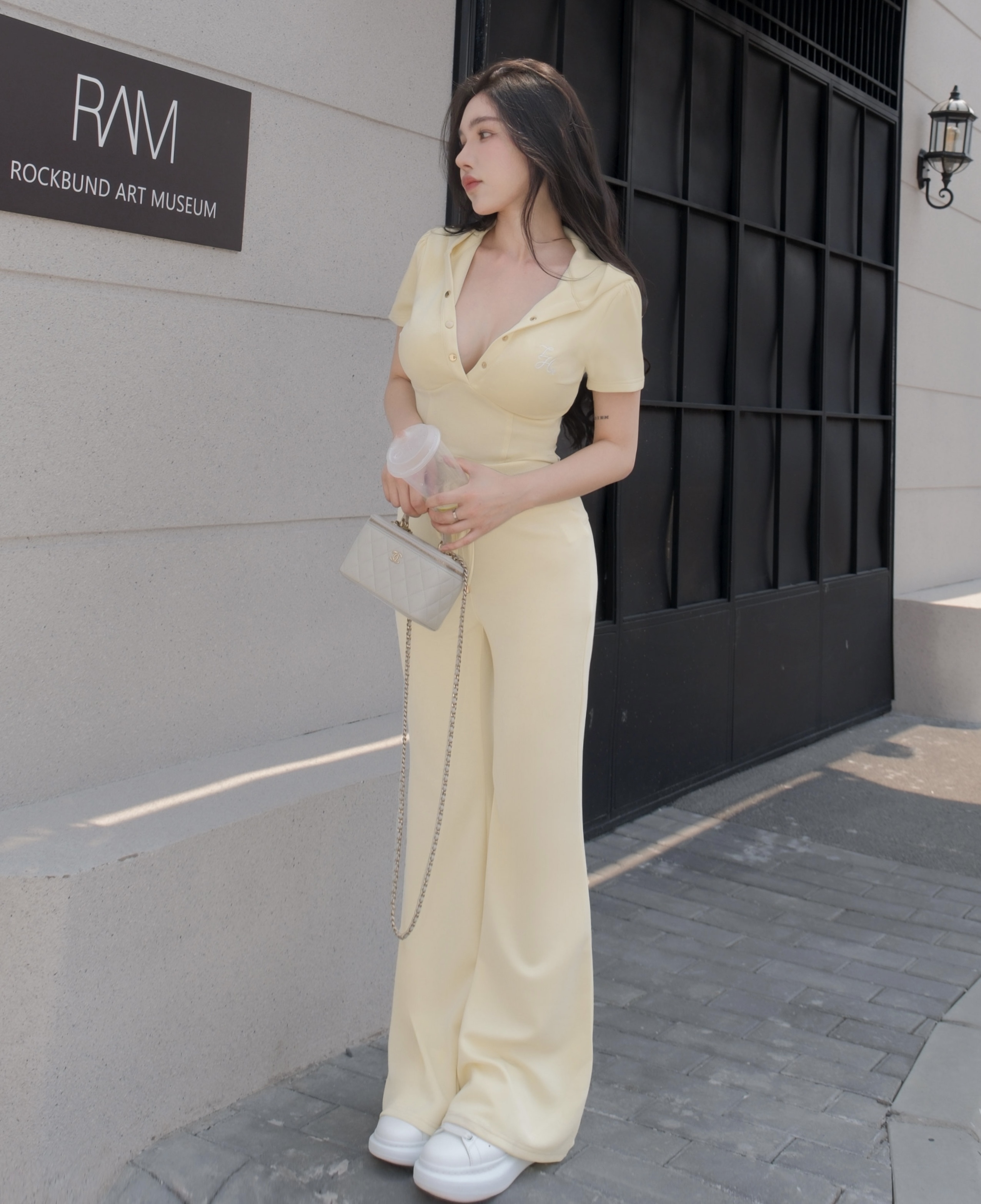 訂製-糖果太空棉高腰微喇寬褲