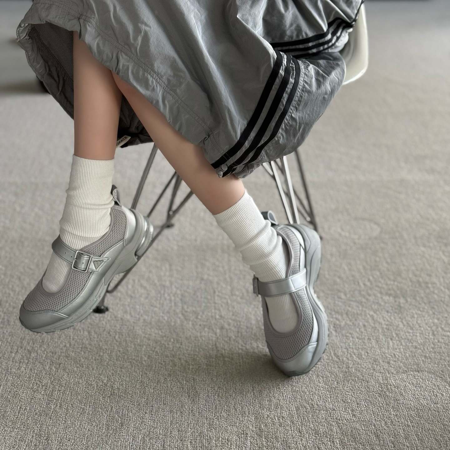 Adidas Formotion Mary Jane 液態銀 綁帶 芭蕾舞 瑪莉珍鞋 JS4055