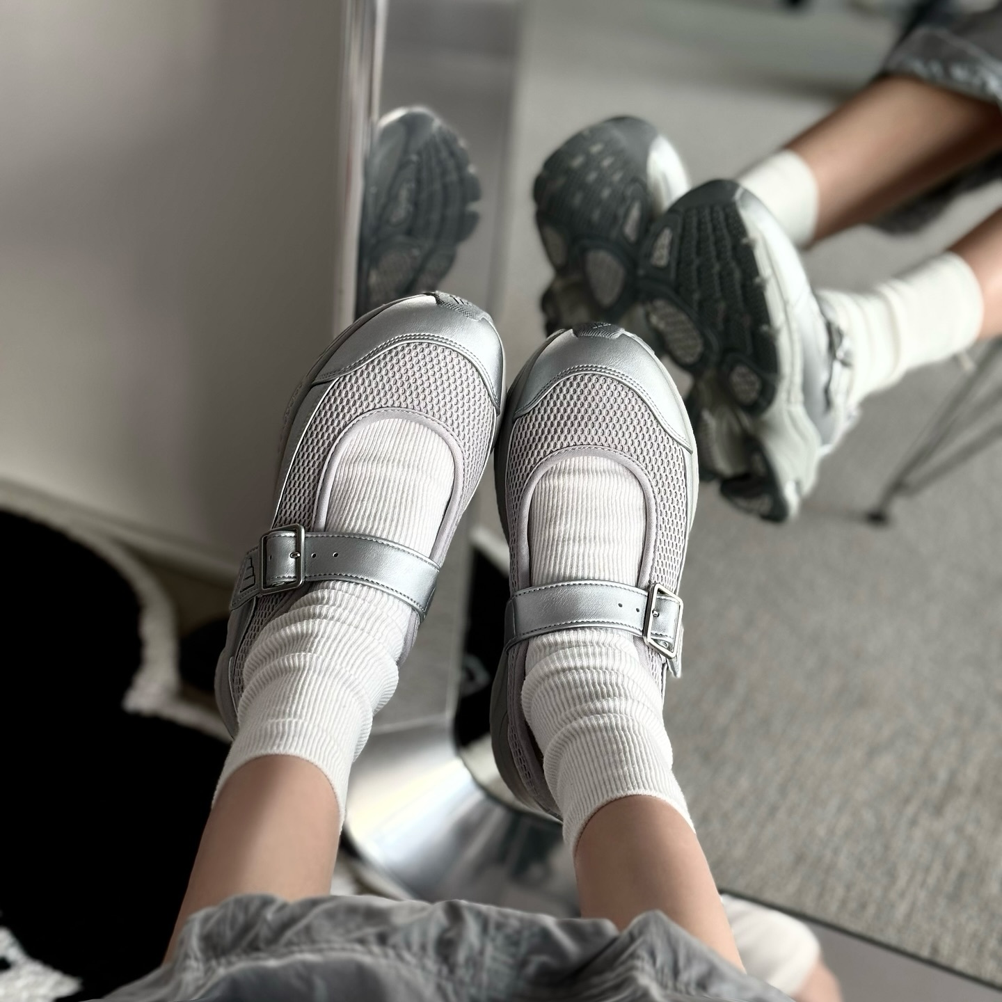 Adidas Formotion Mary Jane 液態銀 綁帶 芭蕾舞 瑪莉珍鞋 JS4055