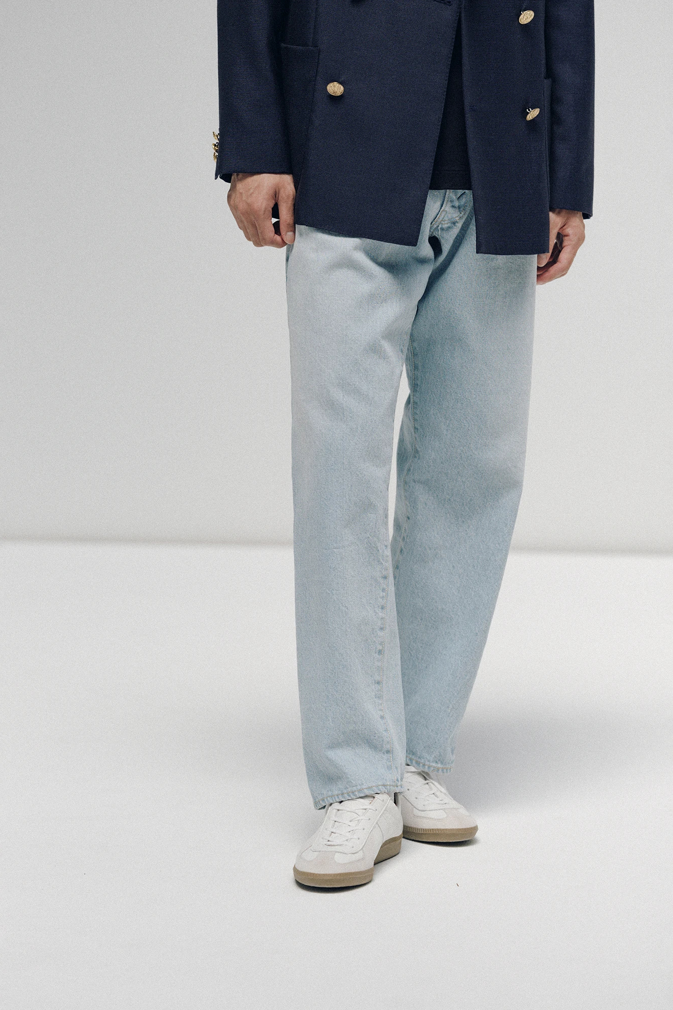 KAPTAIN SUNSHINE 5P ZIPPER FRONT DENIM PANTS