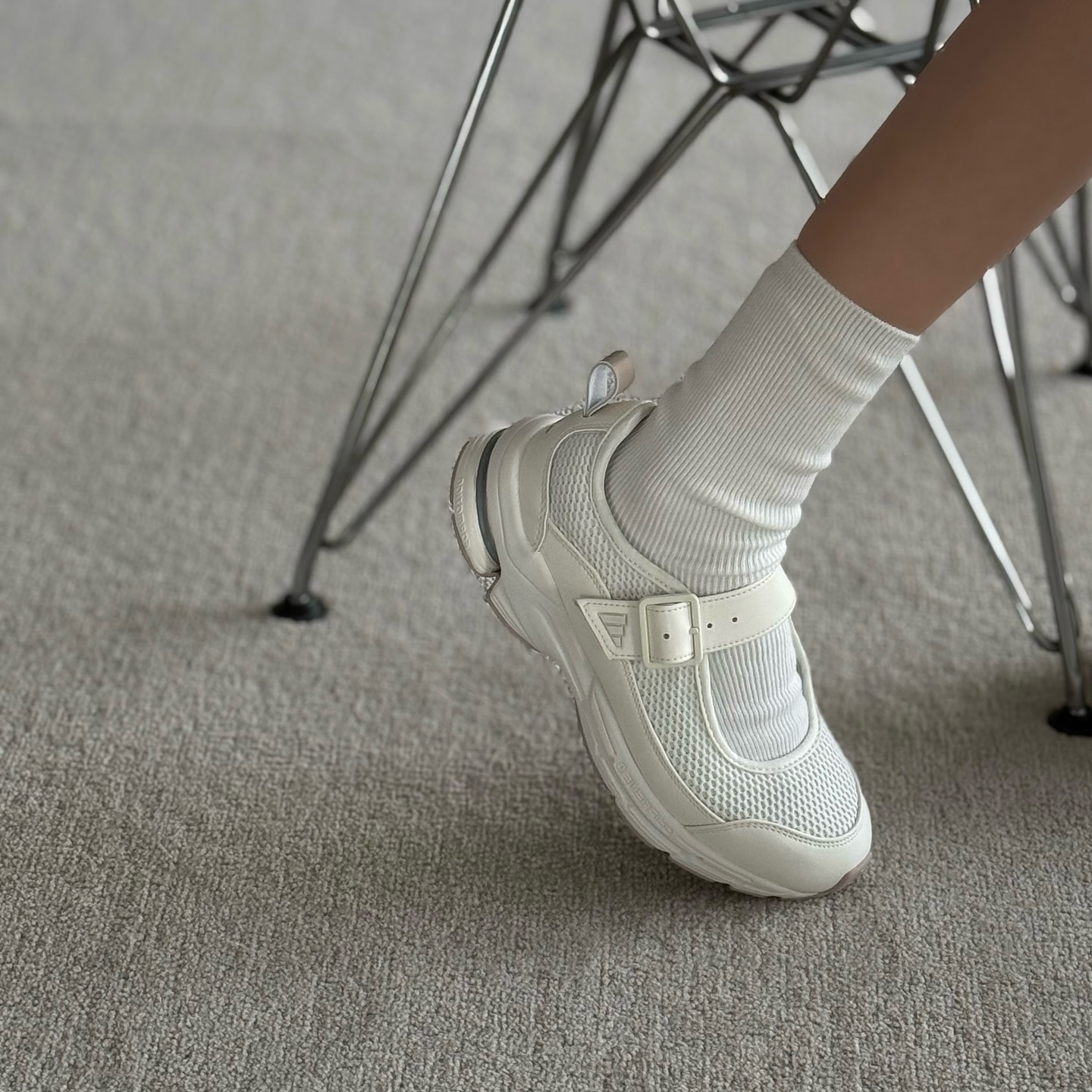 Adidas Formotion Mary Jane 白色 粉底 綁帶 芭蕾舞 瑪莉珍鞋 JS4054