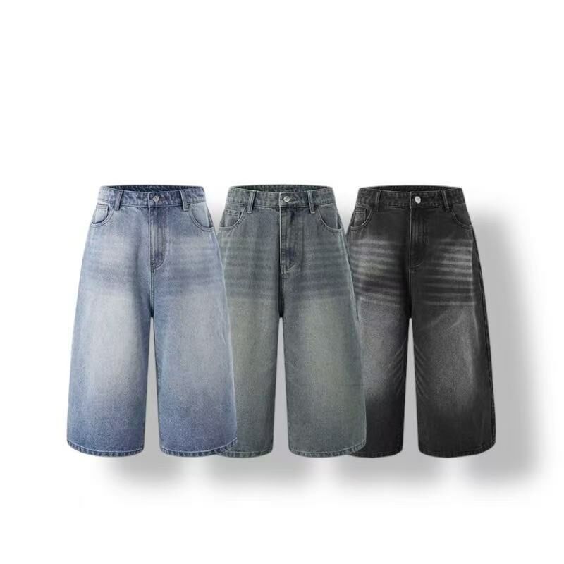 《S.V》基礎款刷色七分牛仔褲