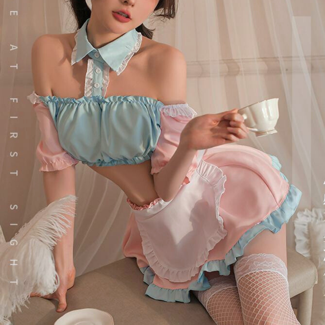 初戀配色可愛女僕套裝 JK-959