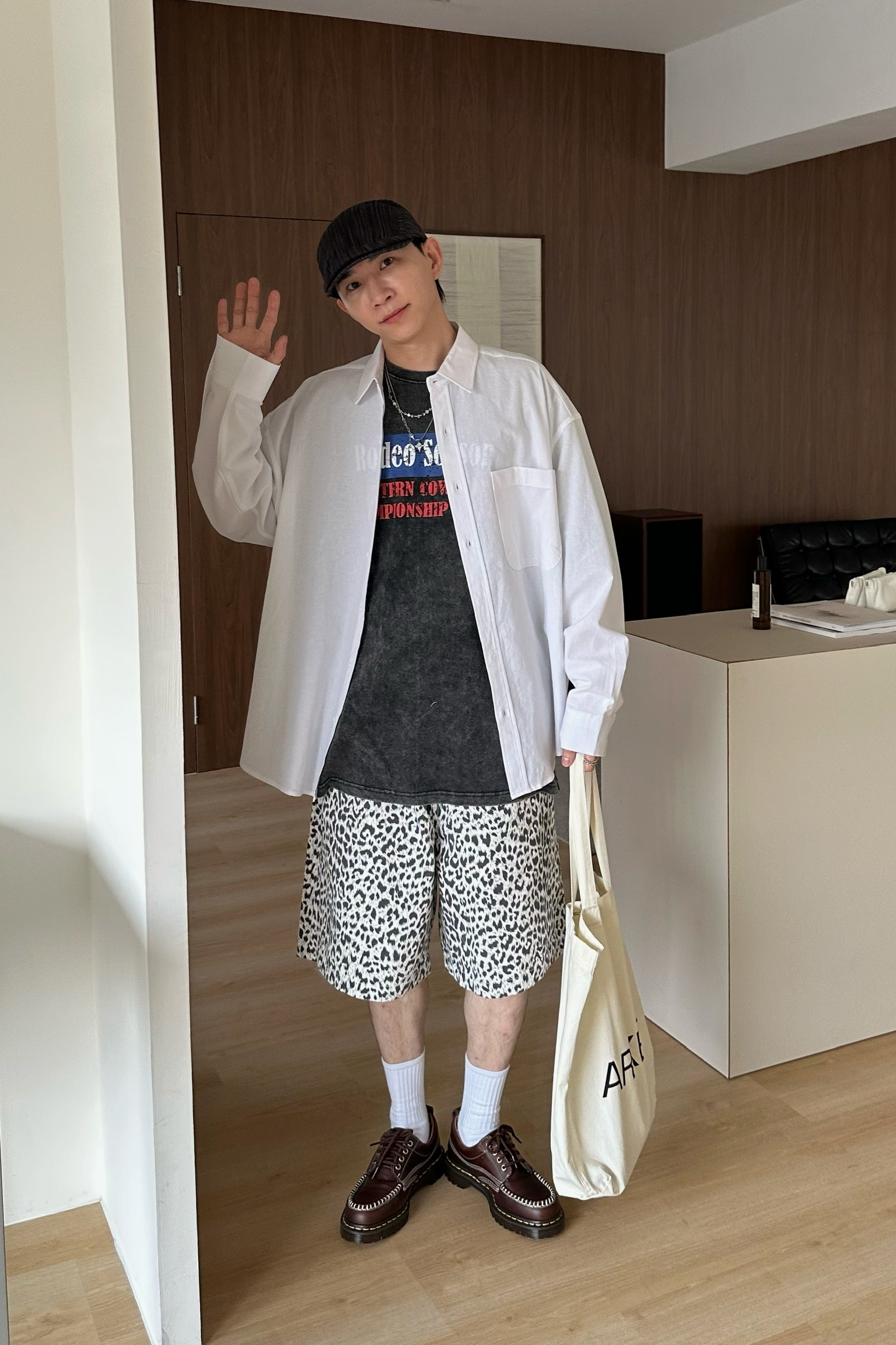 單口袋霧面襯衫