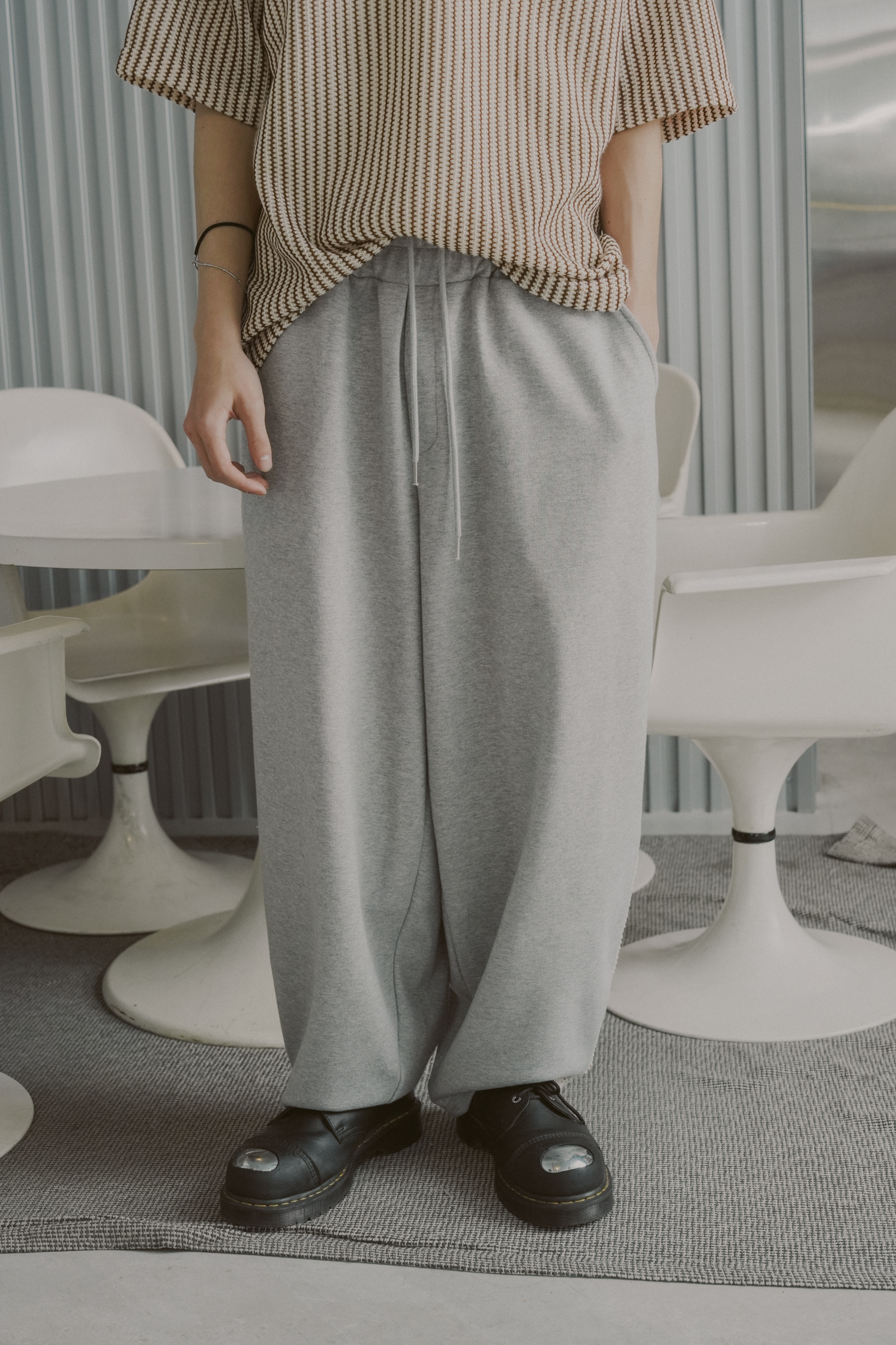 【Unisex】Lace Balloon Curve Pants #長褲